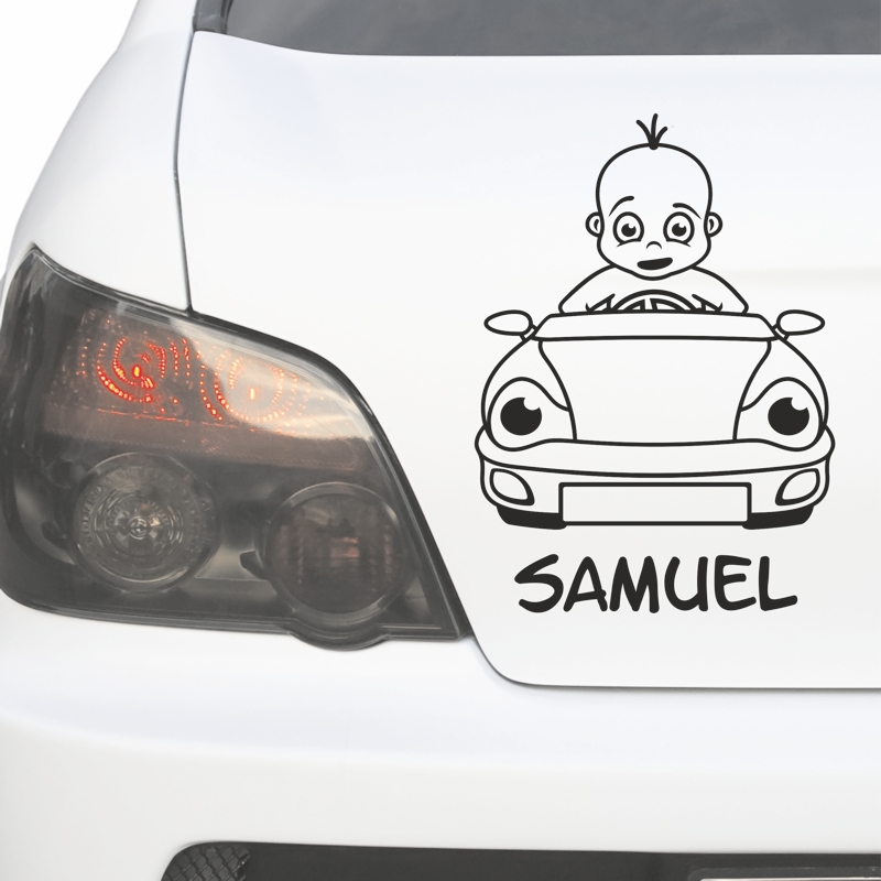 Kfz-Aufkleber - Baby im Auto