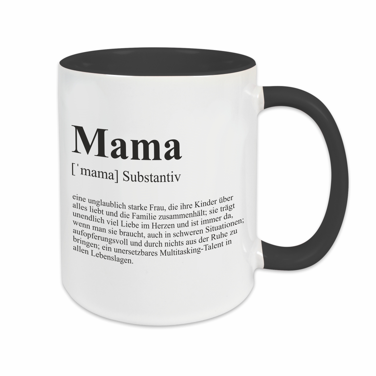 Tasse - Definition Mama schwarz