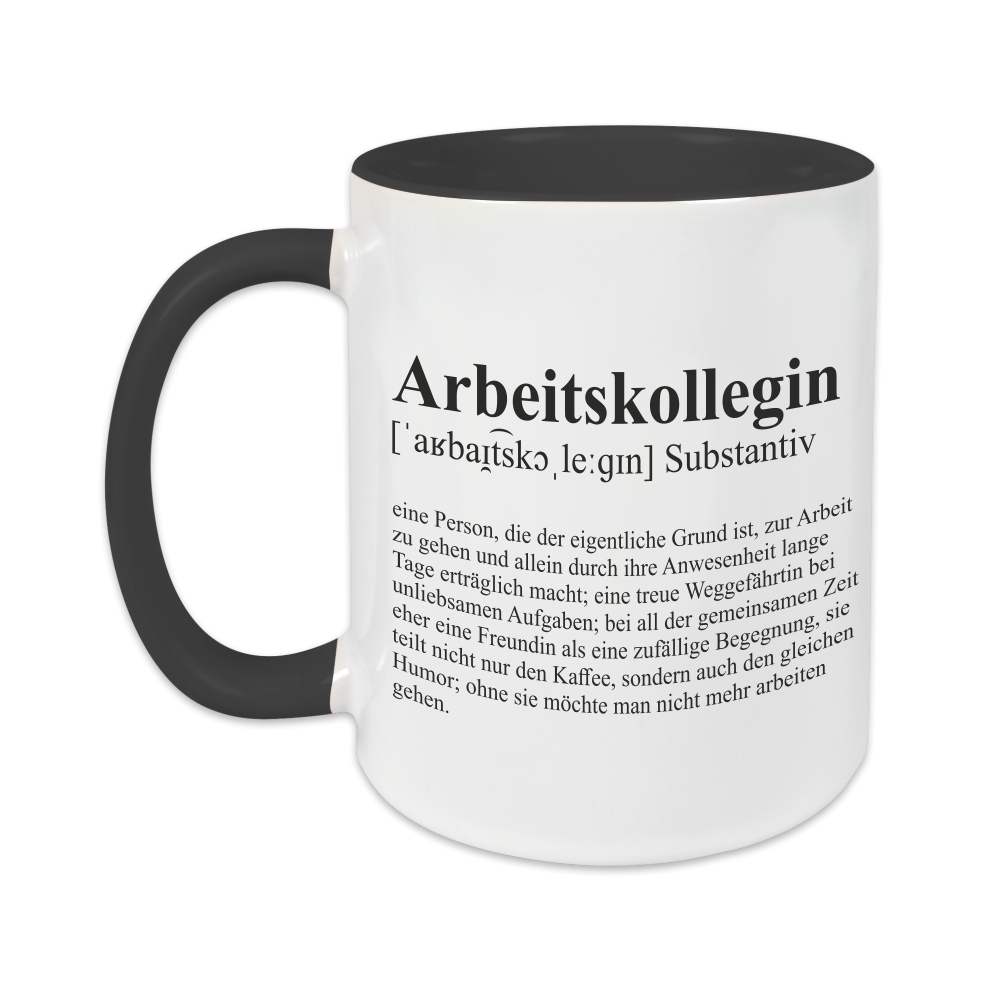 Tasse - Definition Arbeitskollegin schwarz