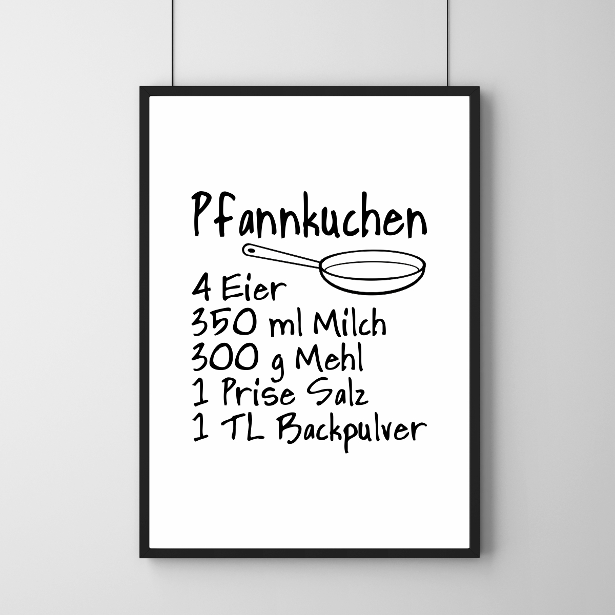 Poster - Pfannkuchen Rezept 30 x 40 cm
