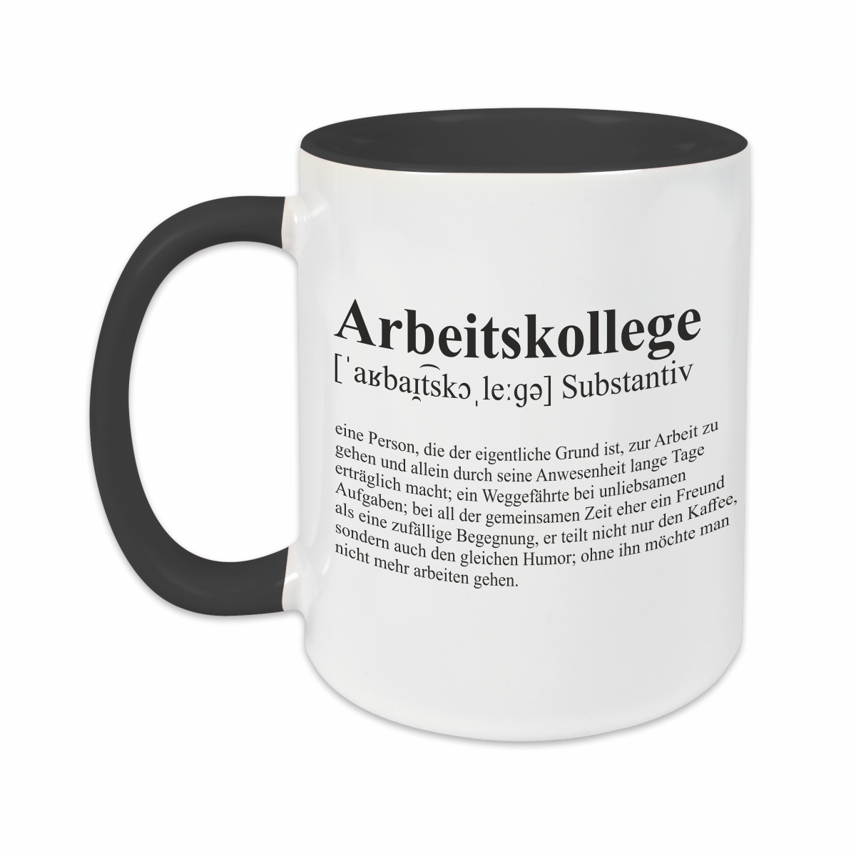 Tasse - Definition Arbeitskollege schwarz