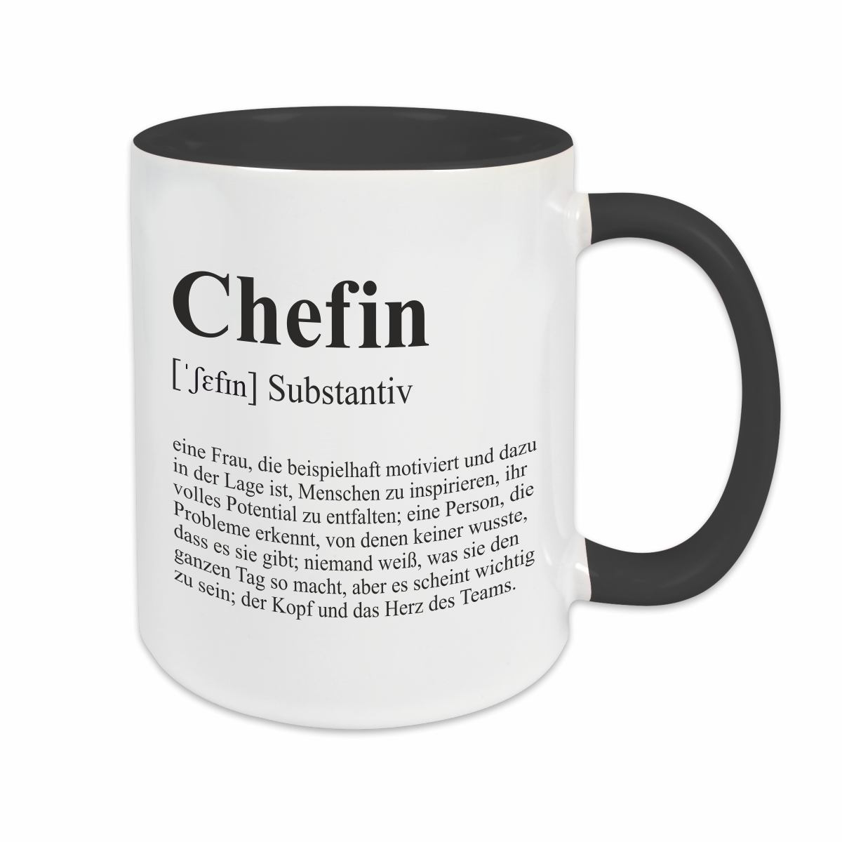 Tasse - Definition Chefin schwarz
