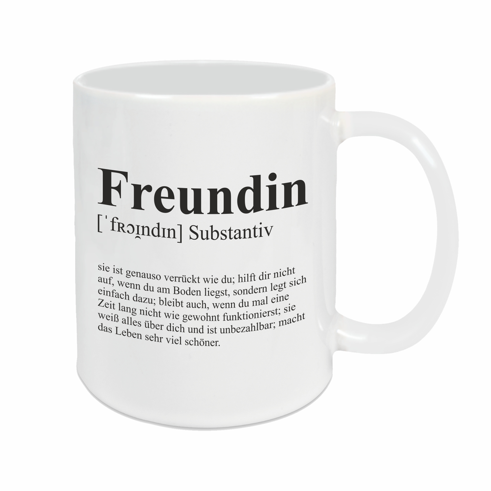 Tasse - Definition Freundin weiß