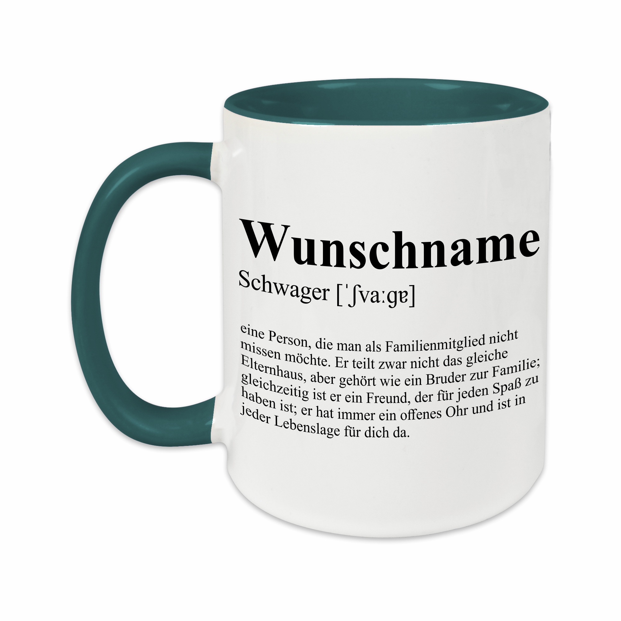 Tasse - Definition Schwager petrol personalisiert