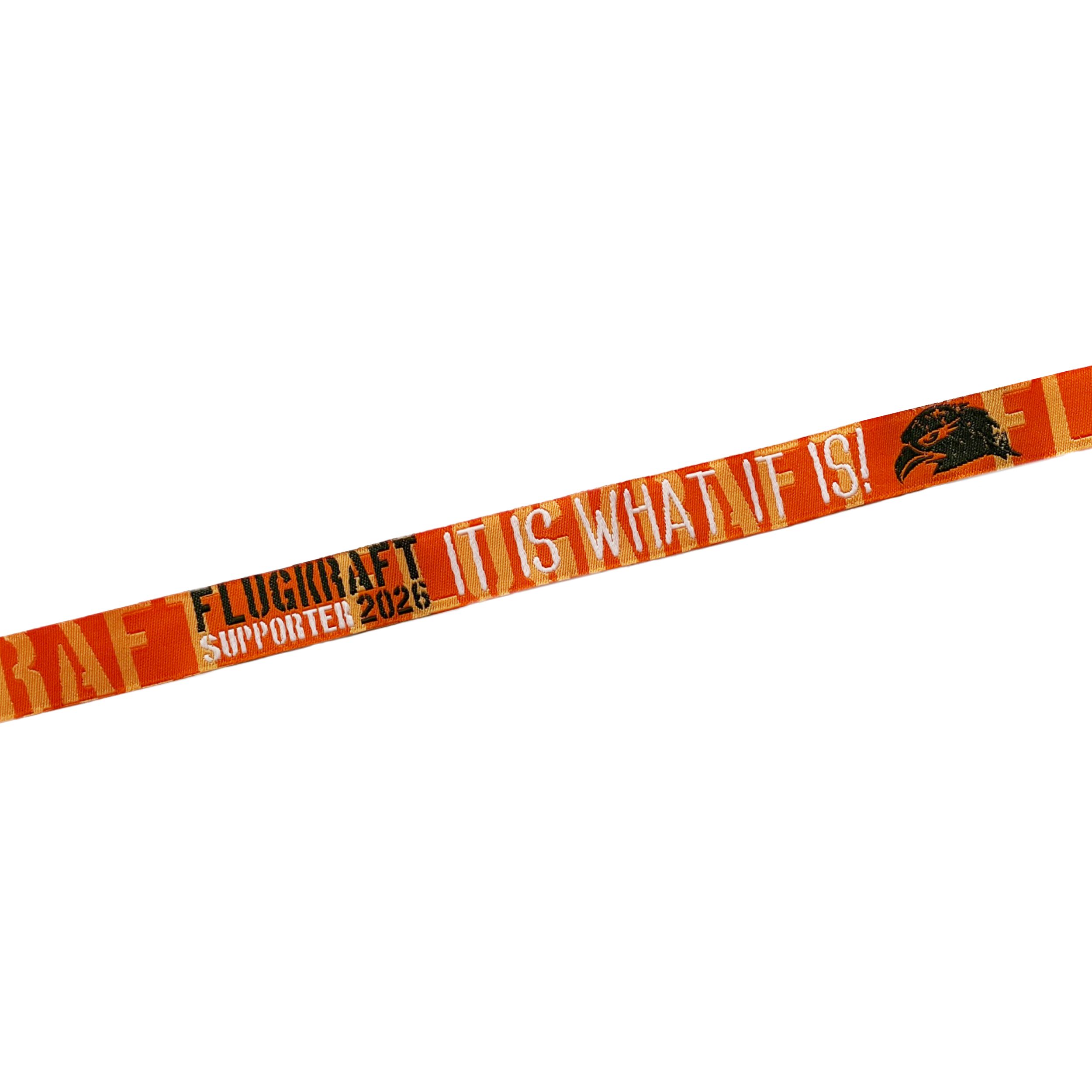 Flugkraft Stoffarmband Supporter 2026 orange
