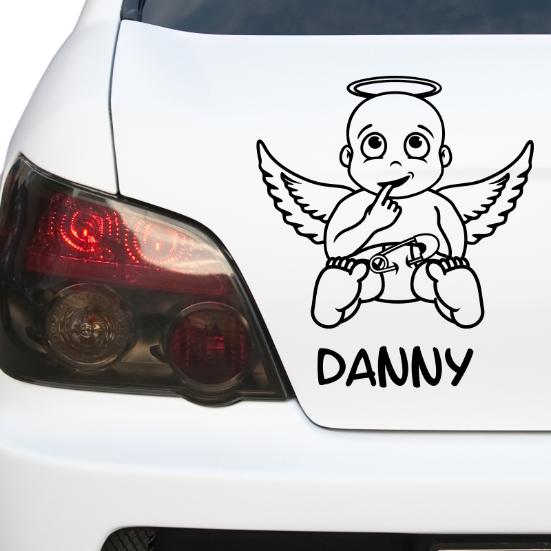 Kfz-Aufkleber - Baby als Engel