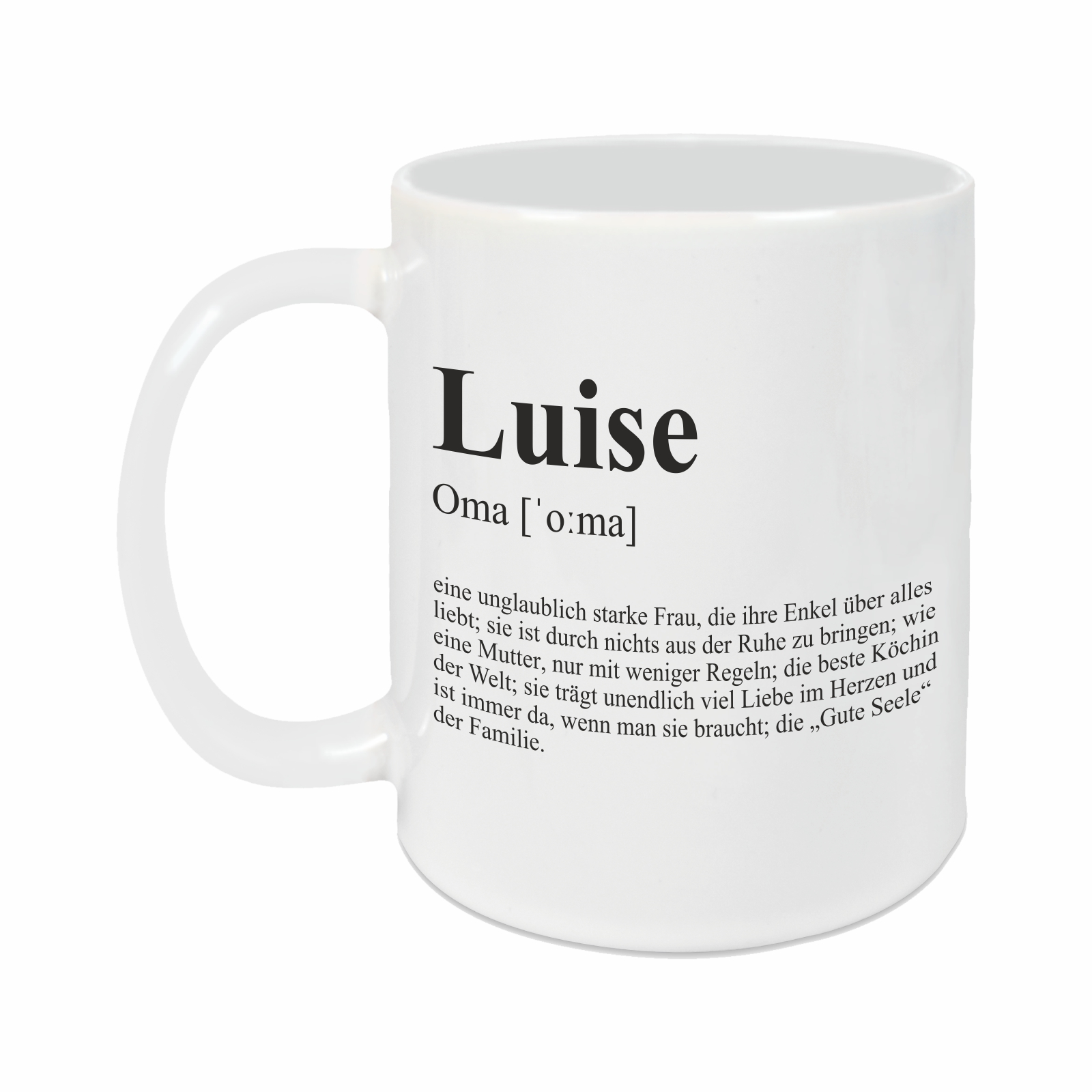 Tasse - Definition Oma weiß personalisiert