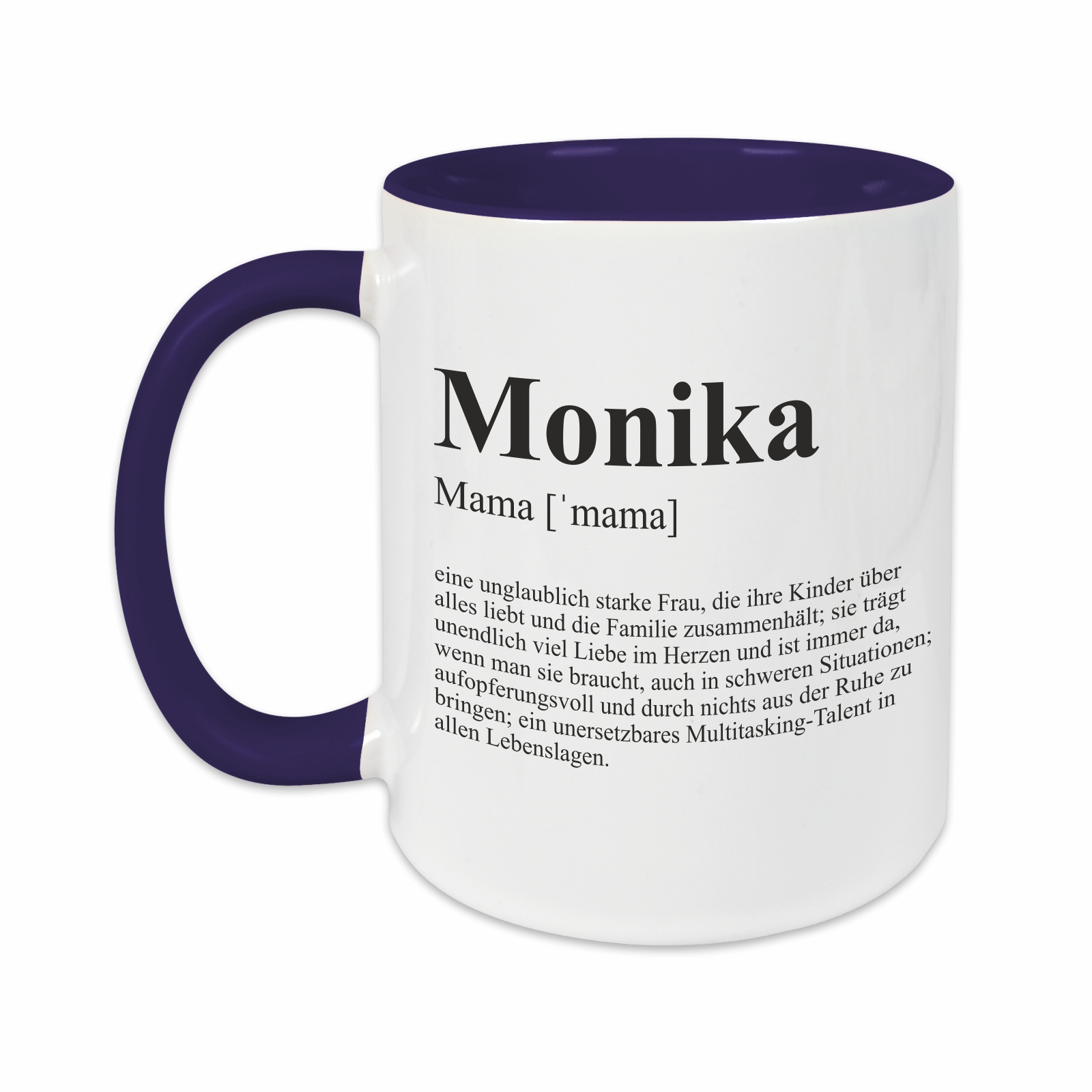Tasse - Definition Mama dunkelblau personalisiert