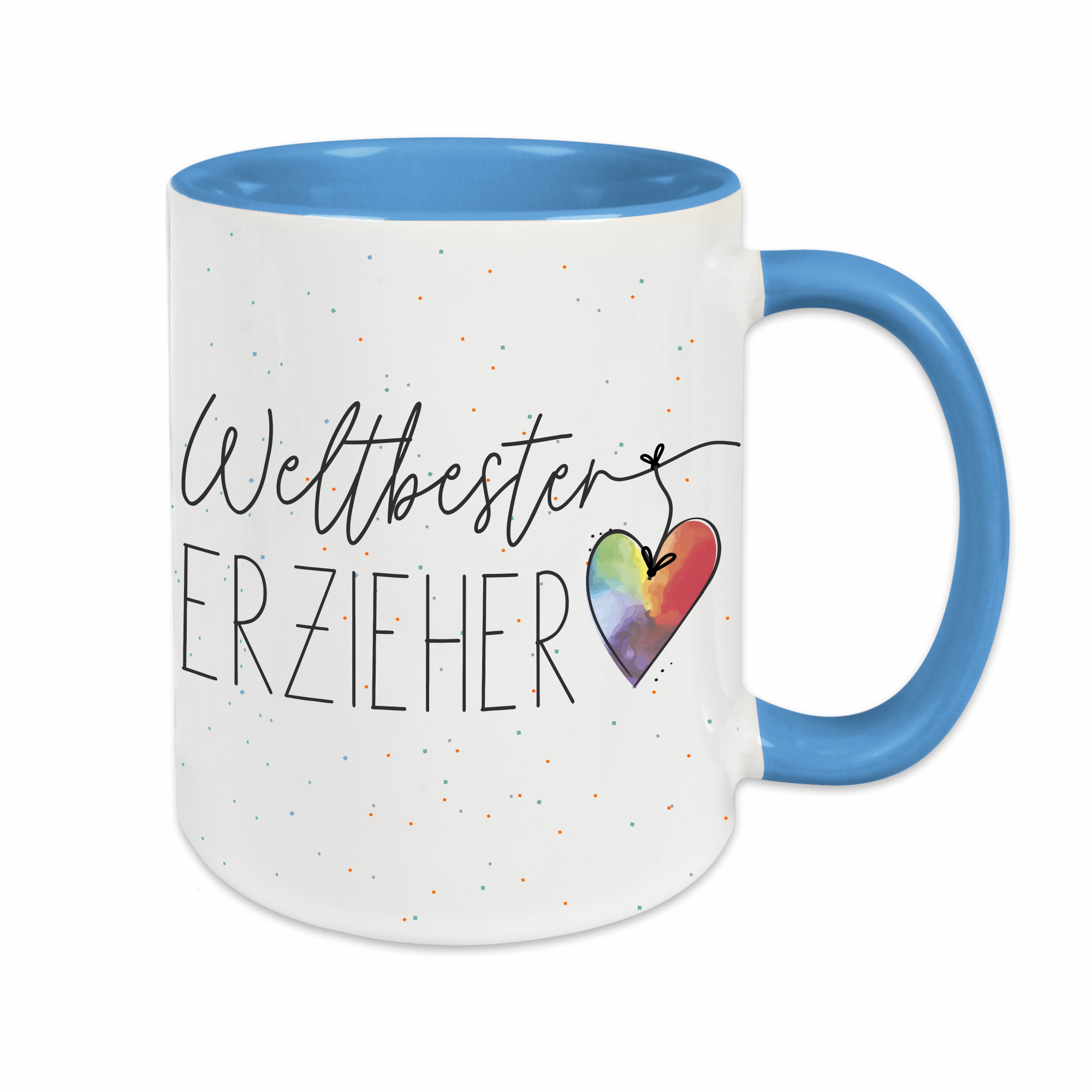 Tasse - Weltbester Erzieher hellblau