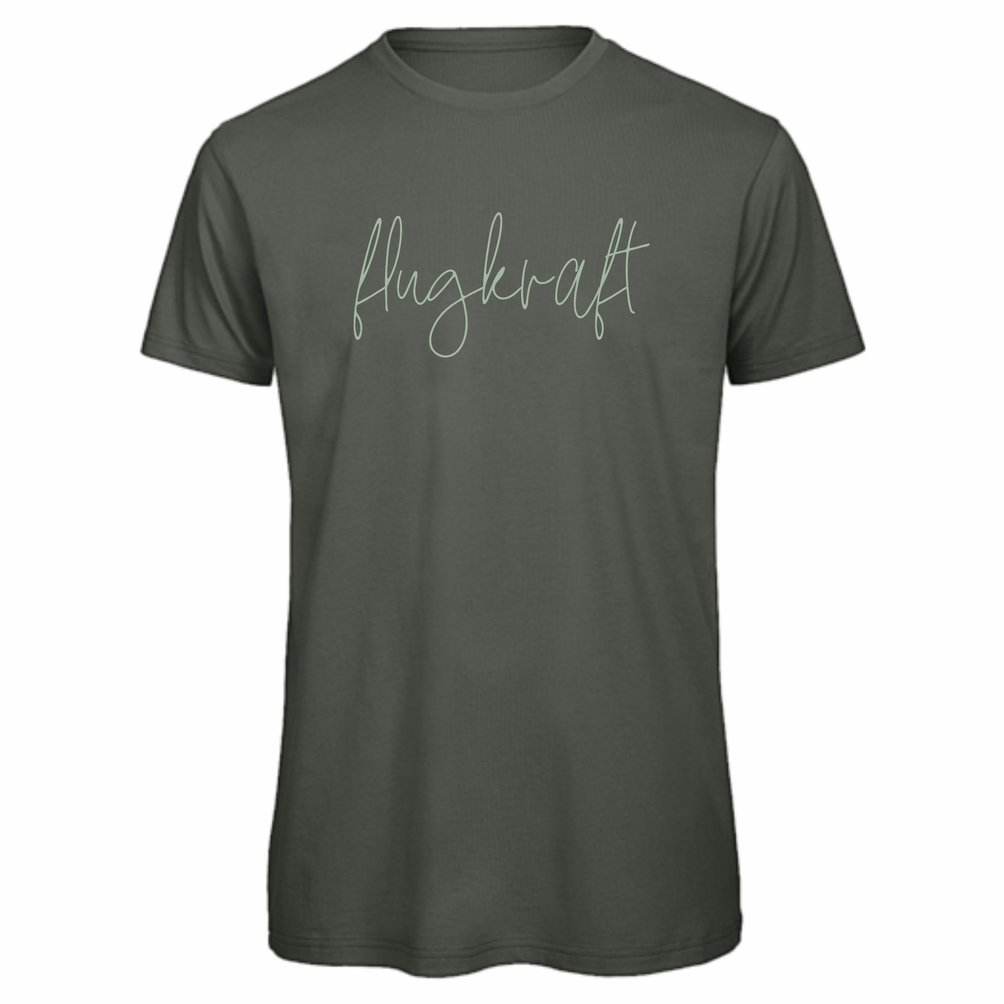 Herren T-Shirt - Flugkraft Schriftzug khaki 3XL