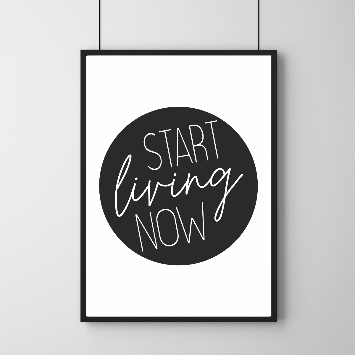 Poster - Start Living Now schwarz Download