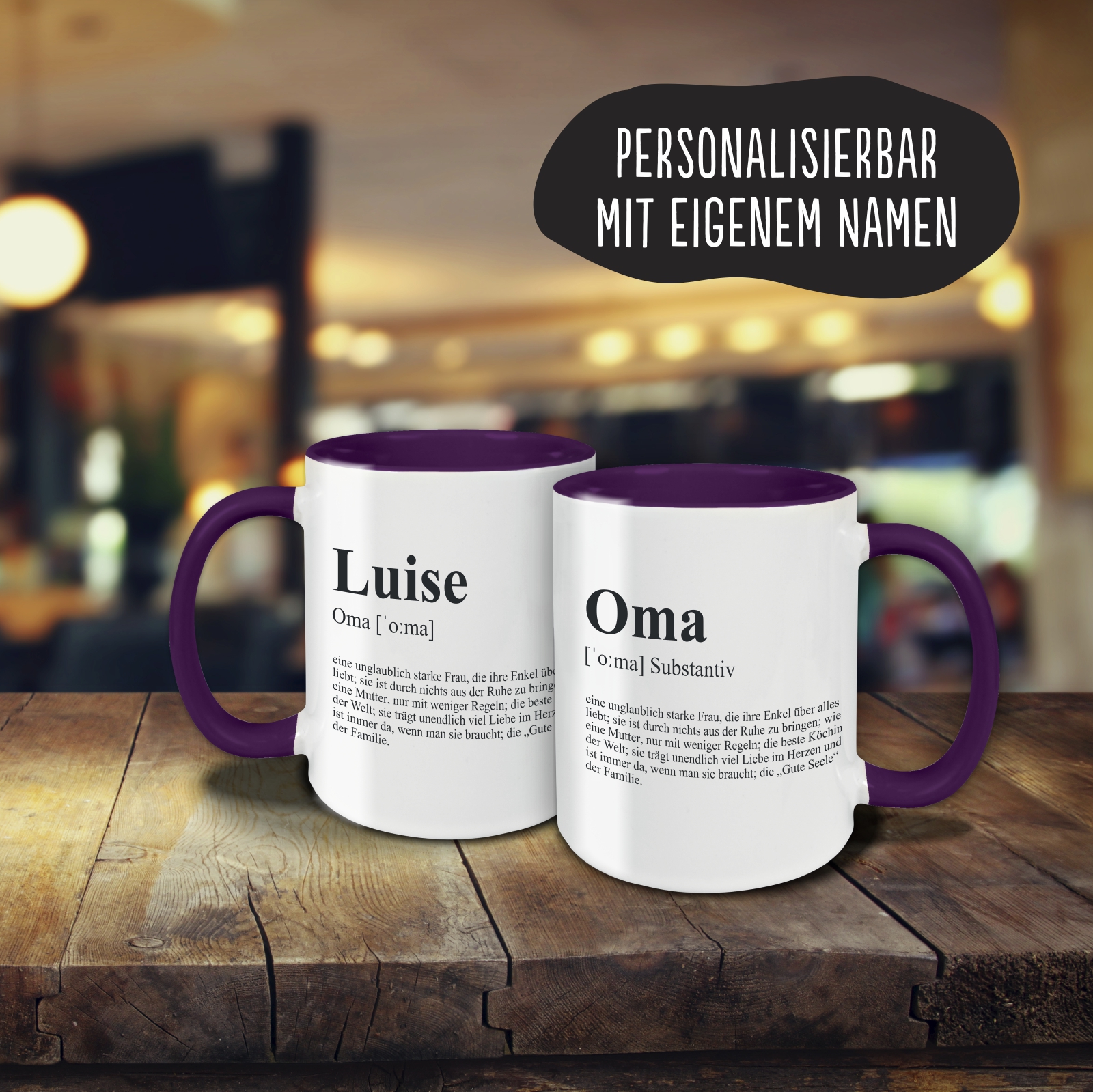 Tasse - Definition Oma lila