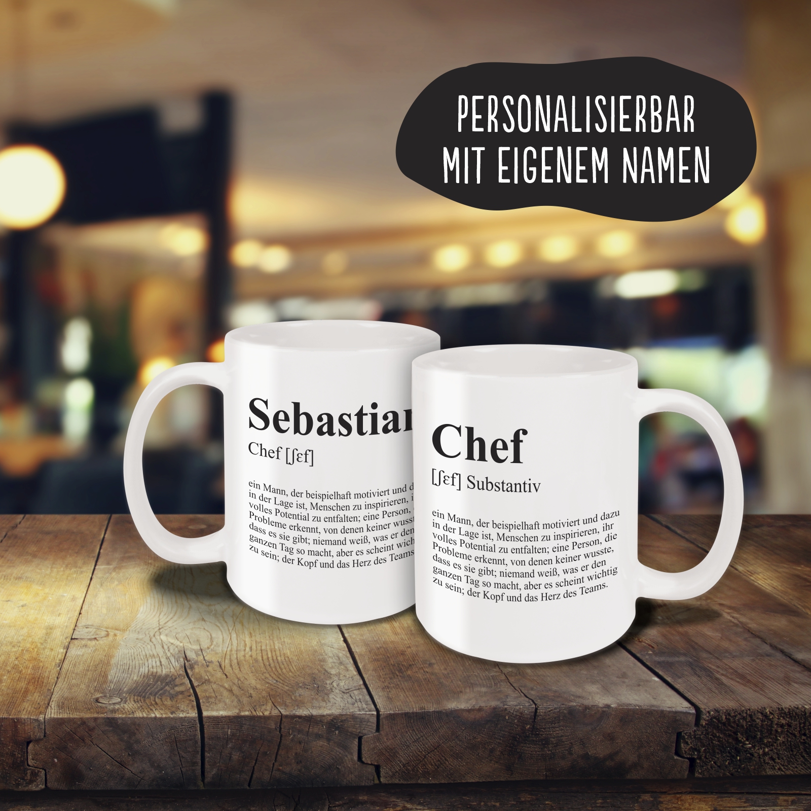 Tasse - Definition Chef weiß