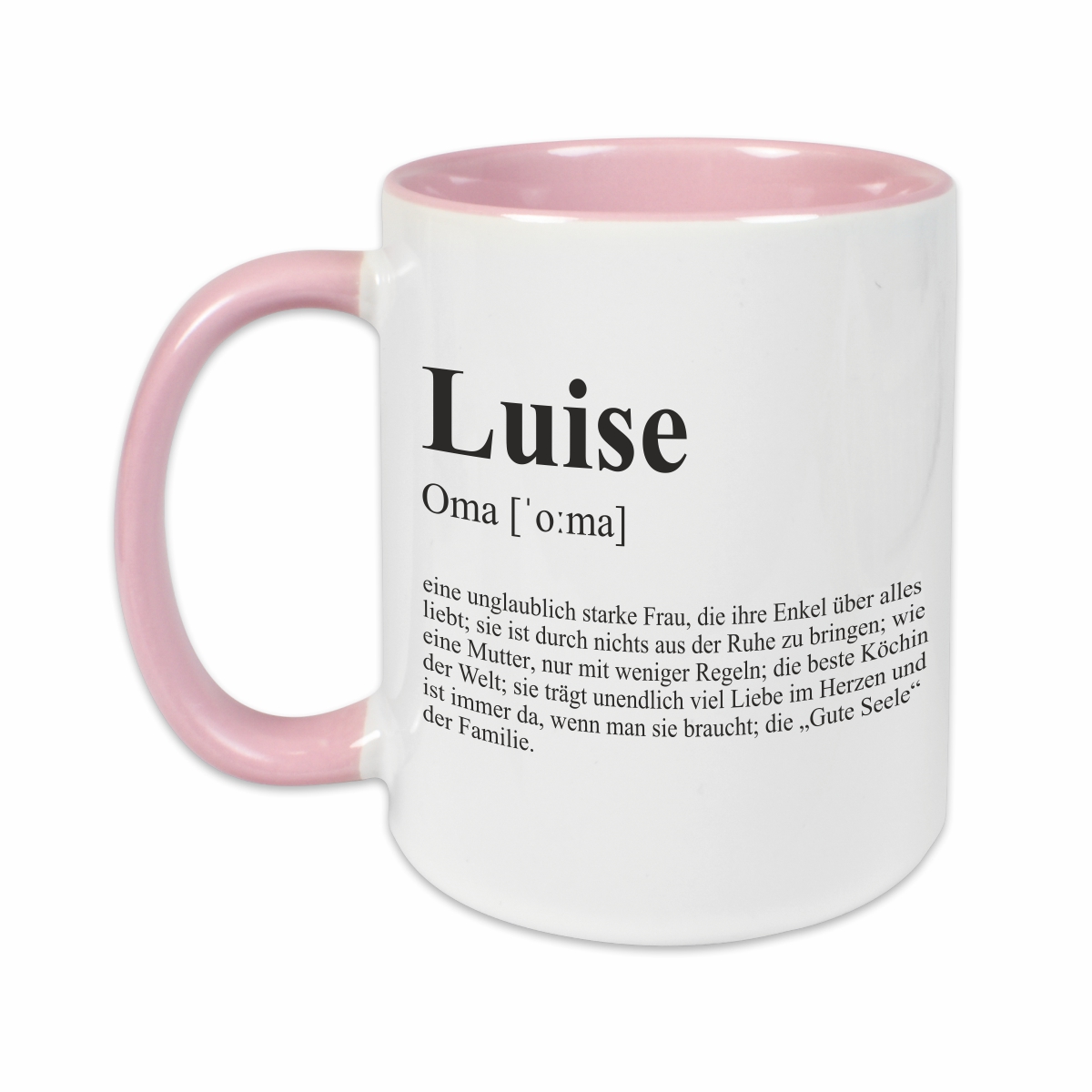 Tasse - Definition Oma rosa personalisiert