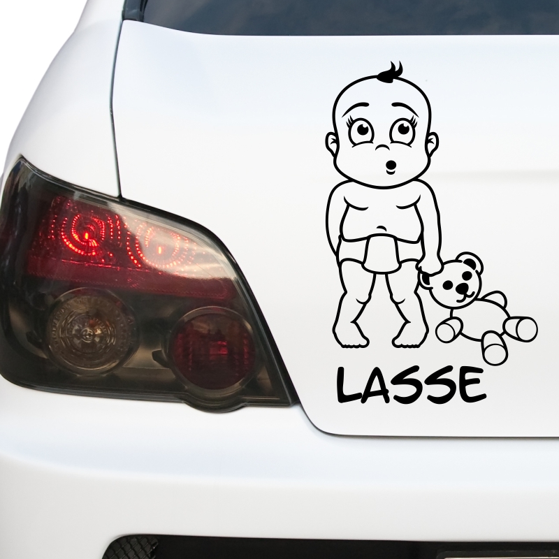 Kfz-Aufkleber - Baby mit Teddy