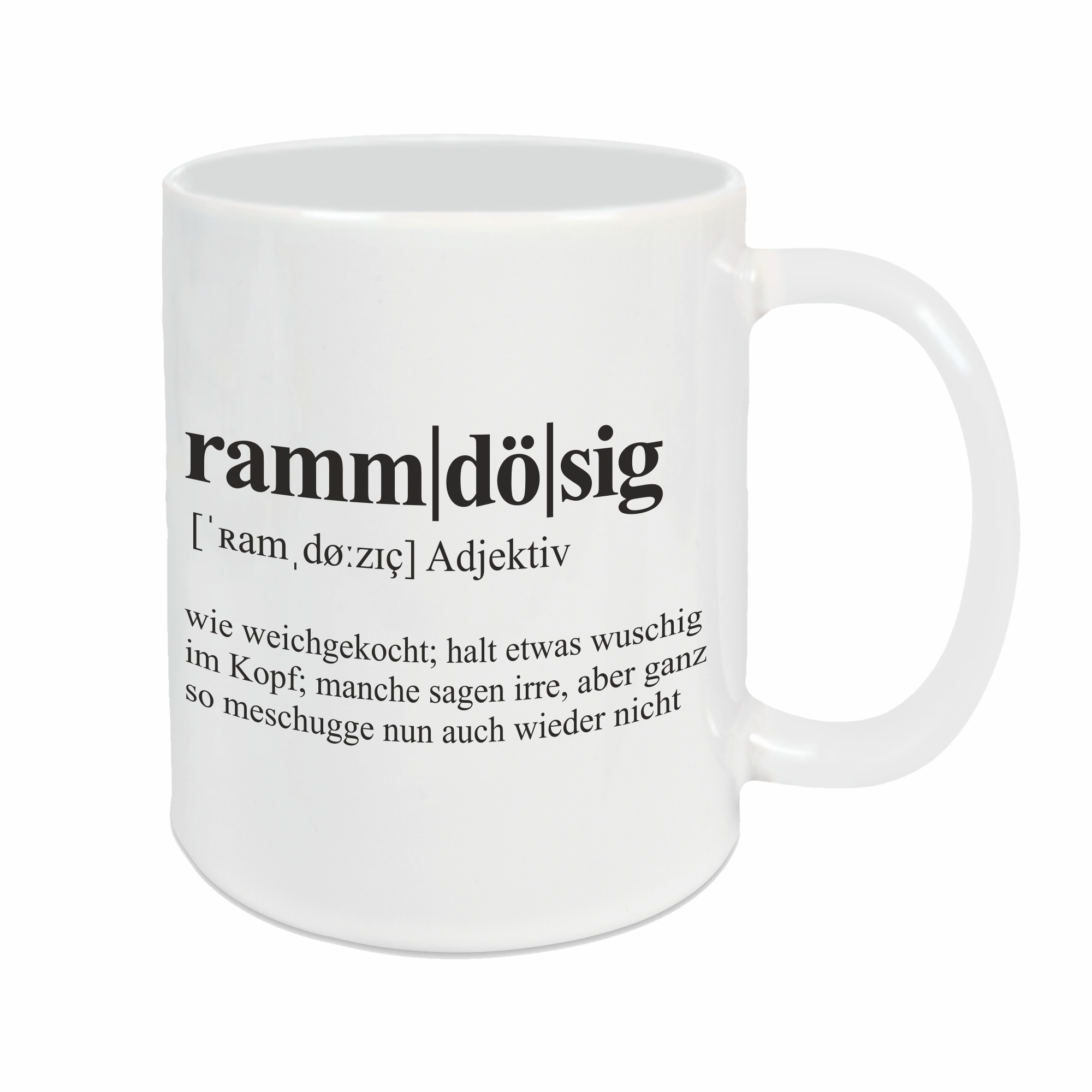 Tasse - Definition Rammdösig weiß