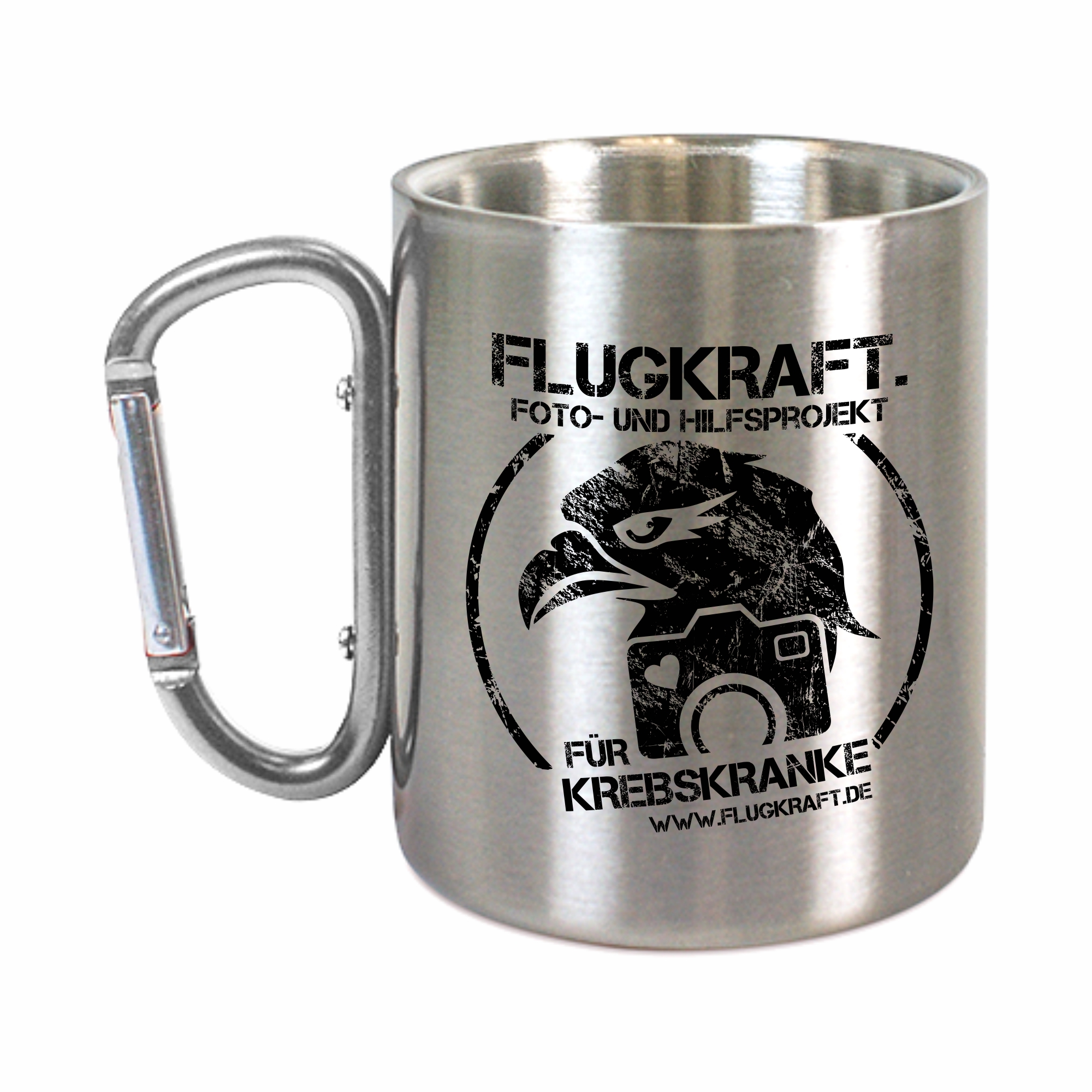 Flugkraft Edelstahl Tasse - Logo