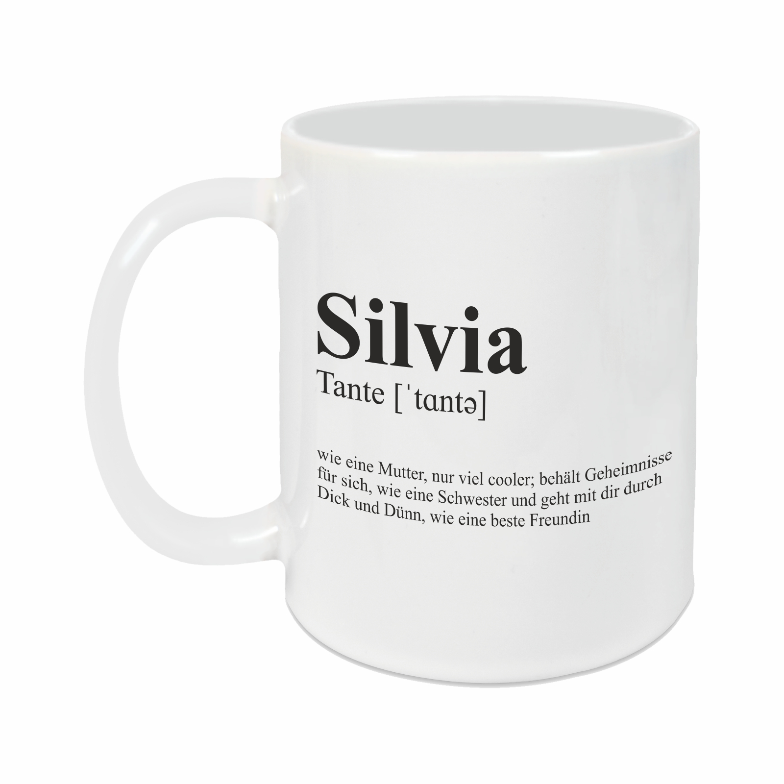 Tasse - Definition Tante weiß personalisiert