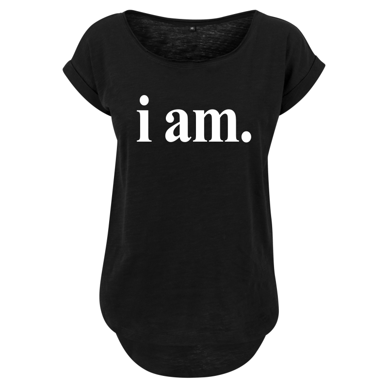 Damen T-Shirt oversized - i am schwarz
