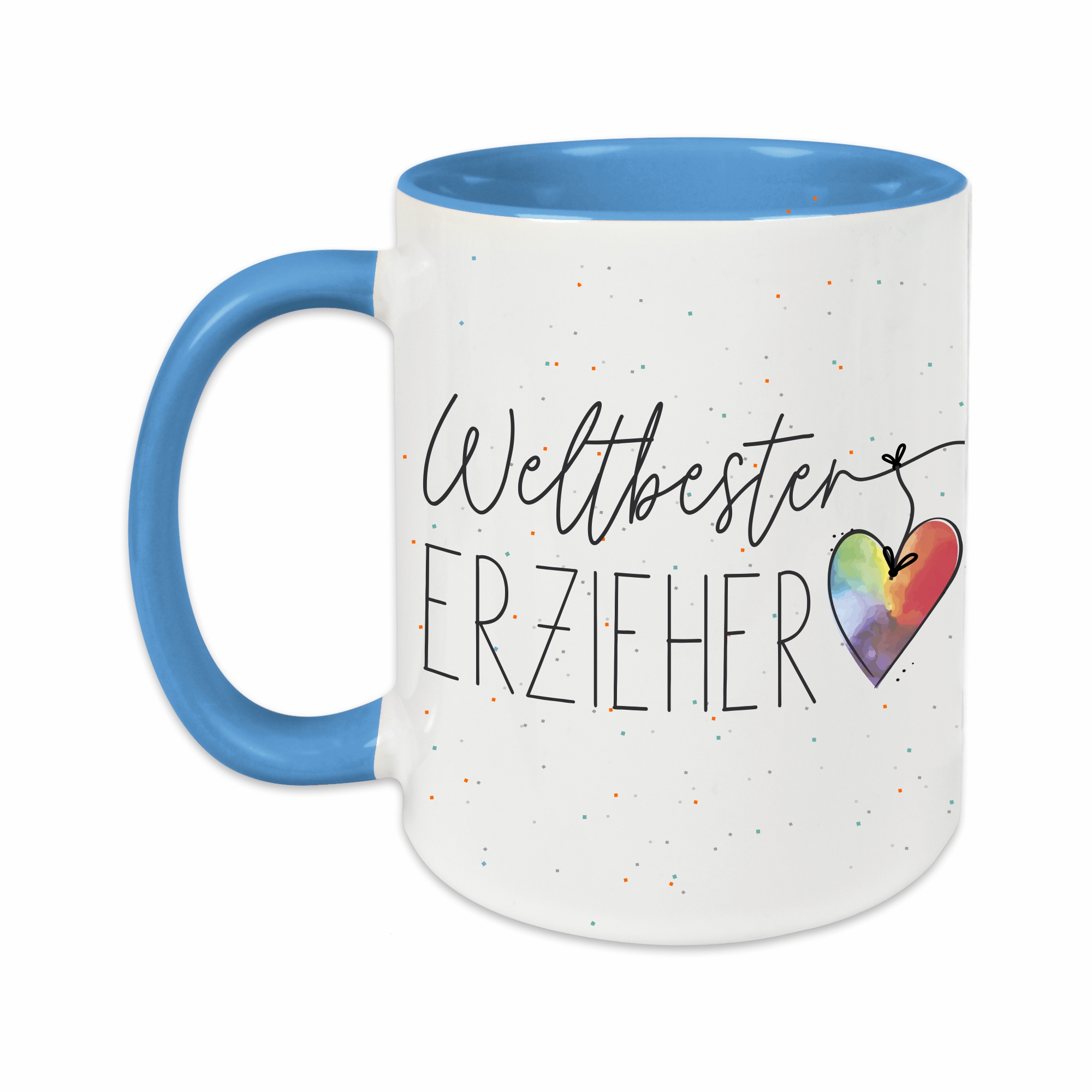 Tasse - Weltbester Erzieher hellblau