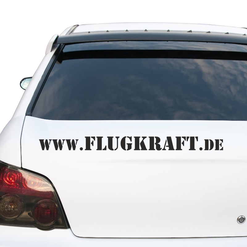 KfZ-Aufkleber - Flugkraft Schriftzug