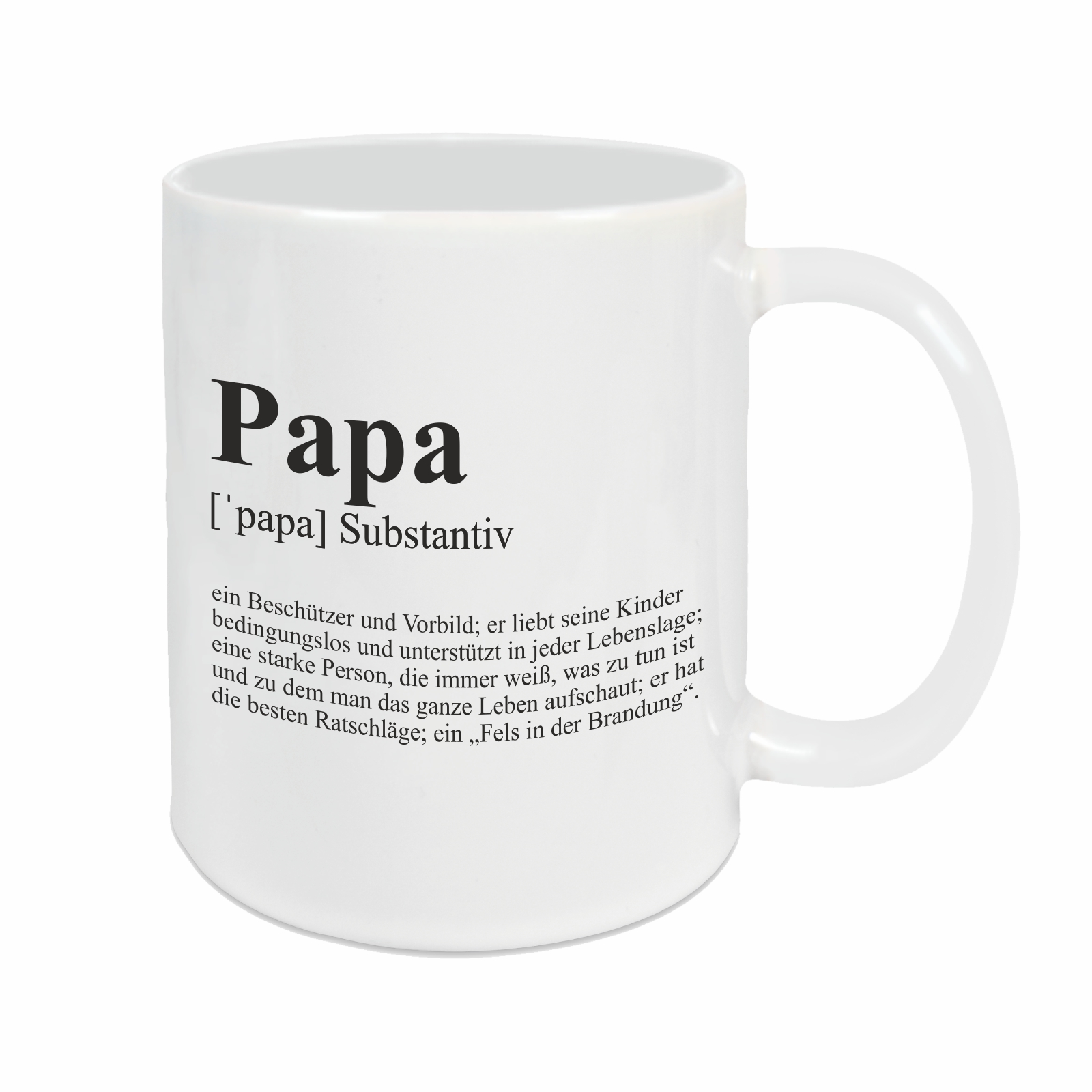 Tasse - Definition Papa weiß