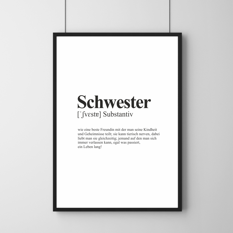Poster - Definition Schwester
