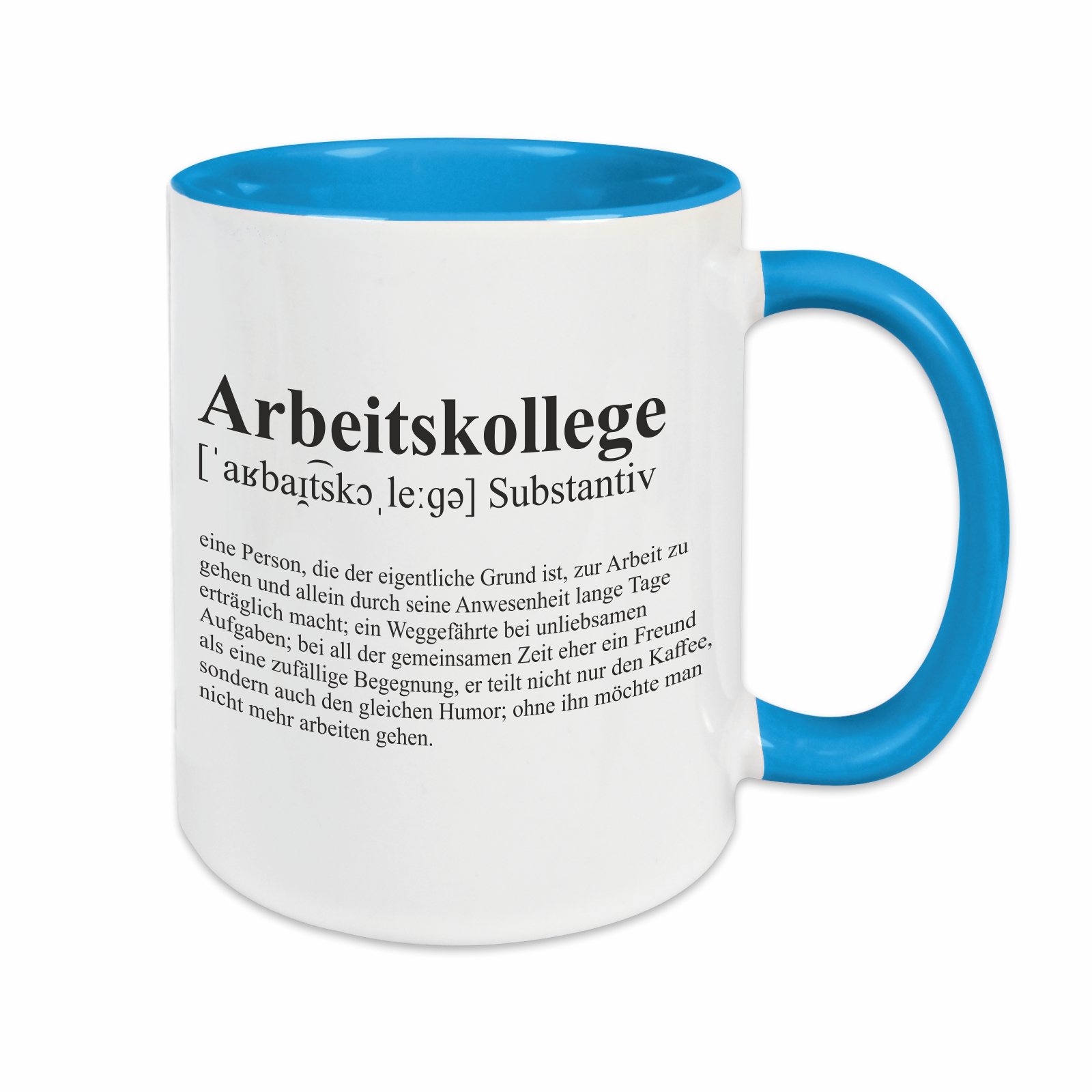 Tasse - Definition Arbeitskollege hellblau