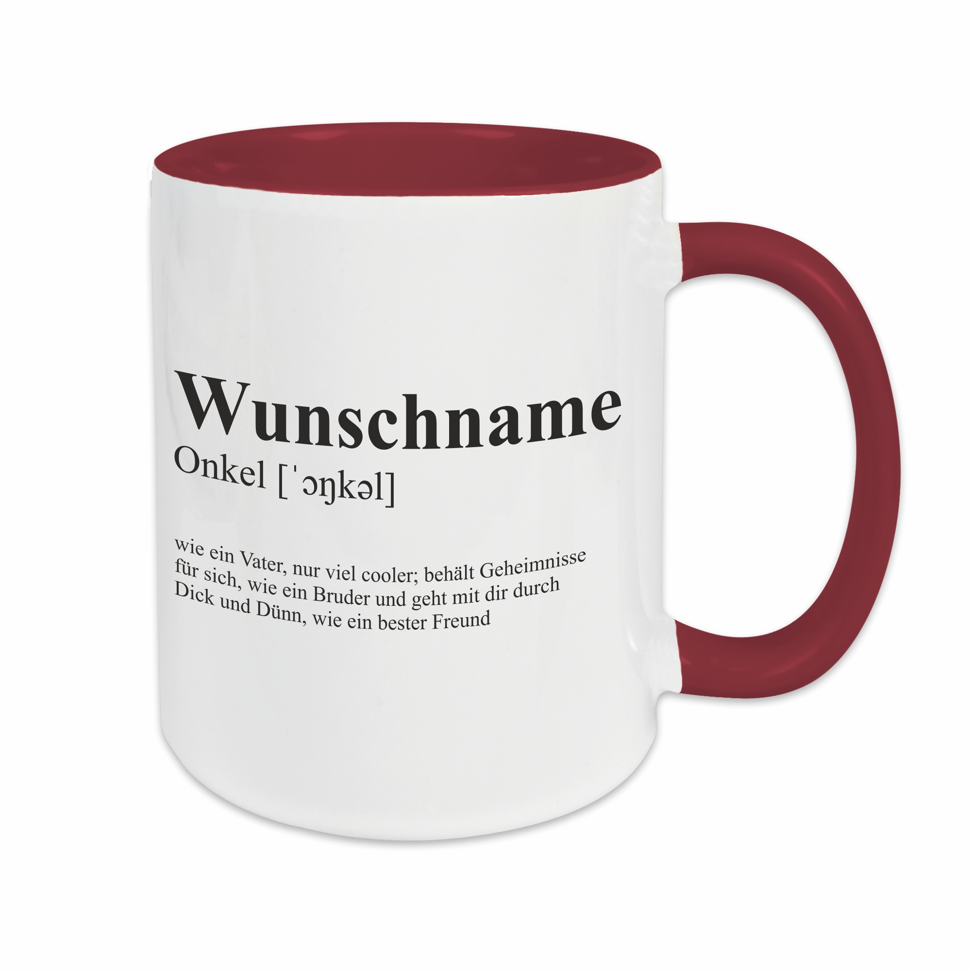 Tasse - Definition Onkel burgund personalisiert