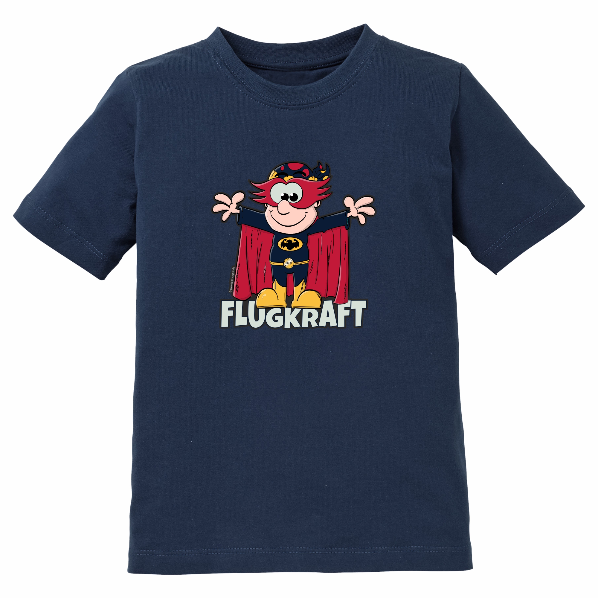 Kinder T-Shirt - Comic Held dunkelblau 152-164
