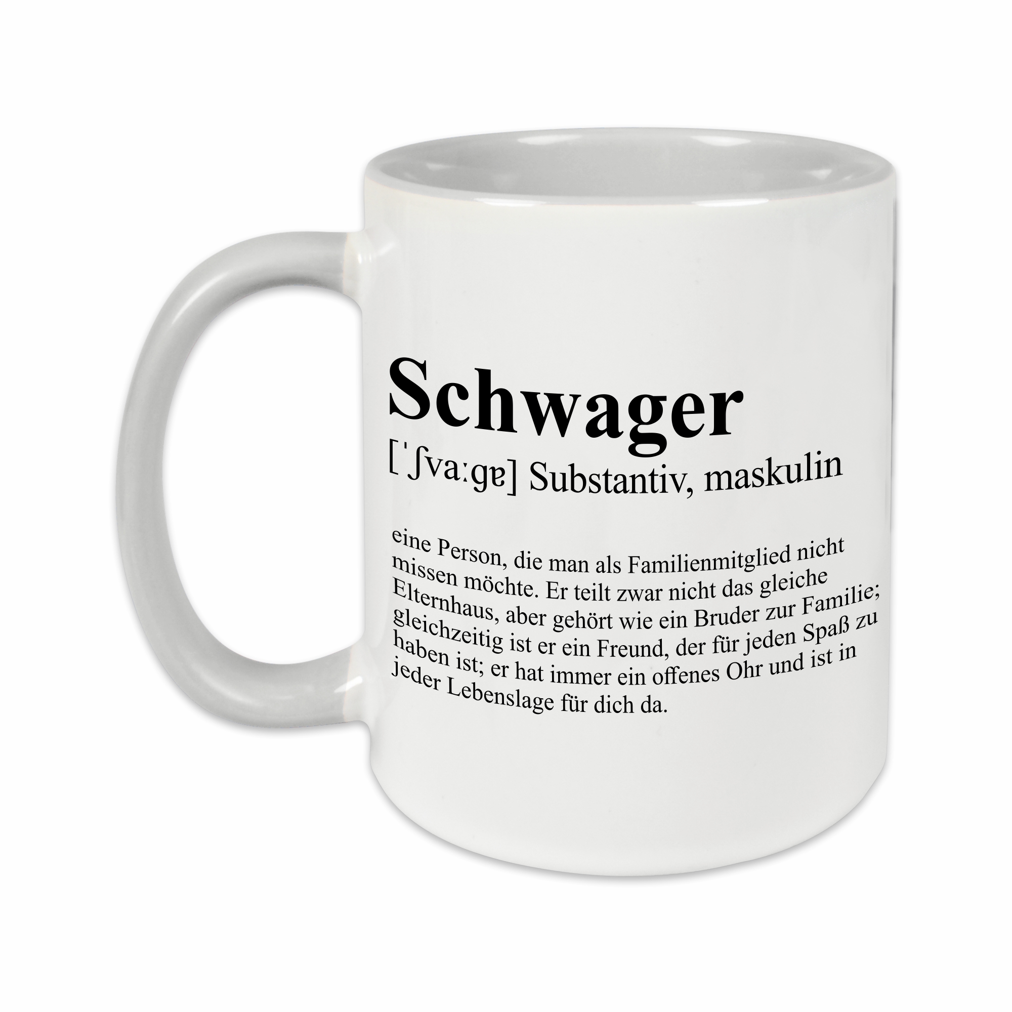 Tasse - Definition Schwager grau ohne Personalisierung