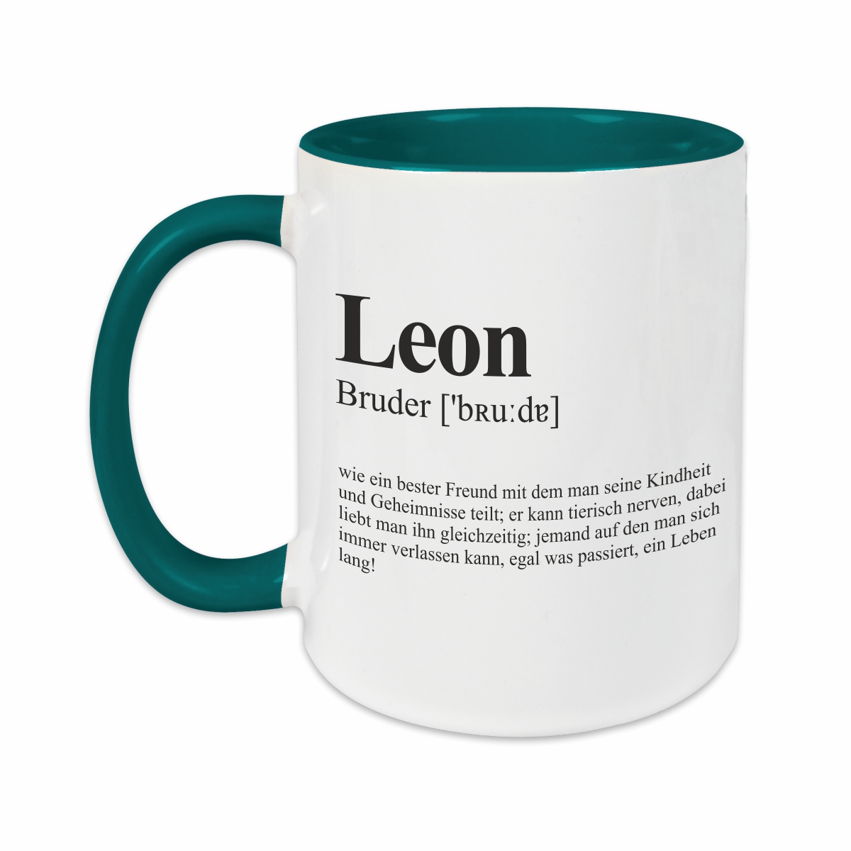 Tasse - Definition Bruder petrol personalisiert