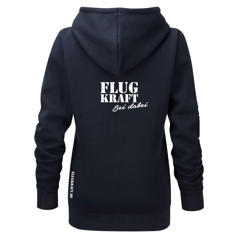 Damen Hoodie - Helden Button dunkelblau XL