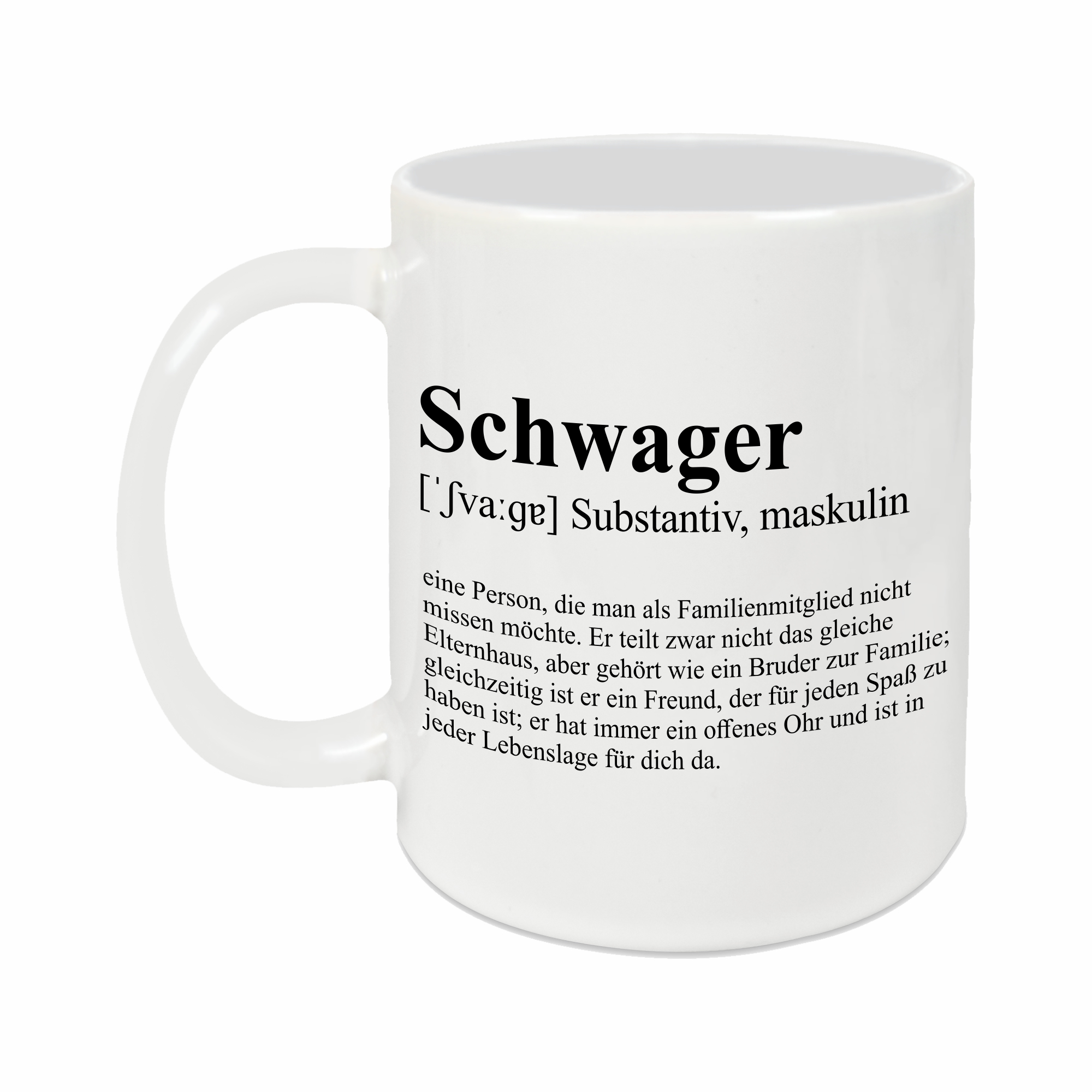 Tasse - Definition Schwager weiß ohne Personalisierung