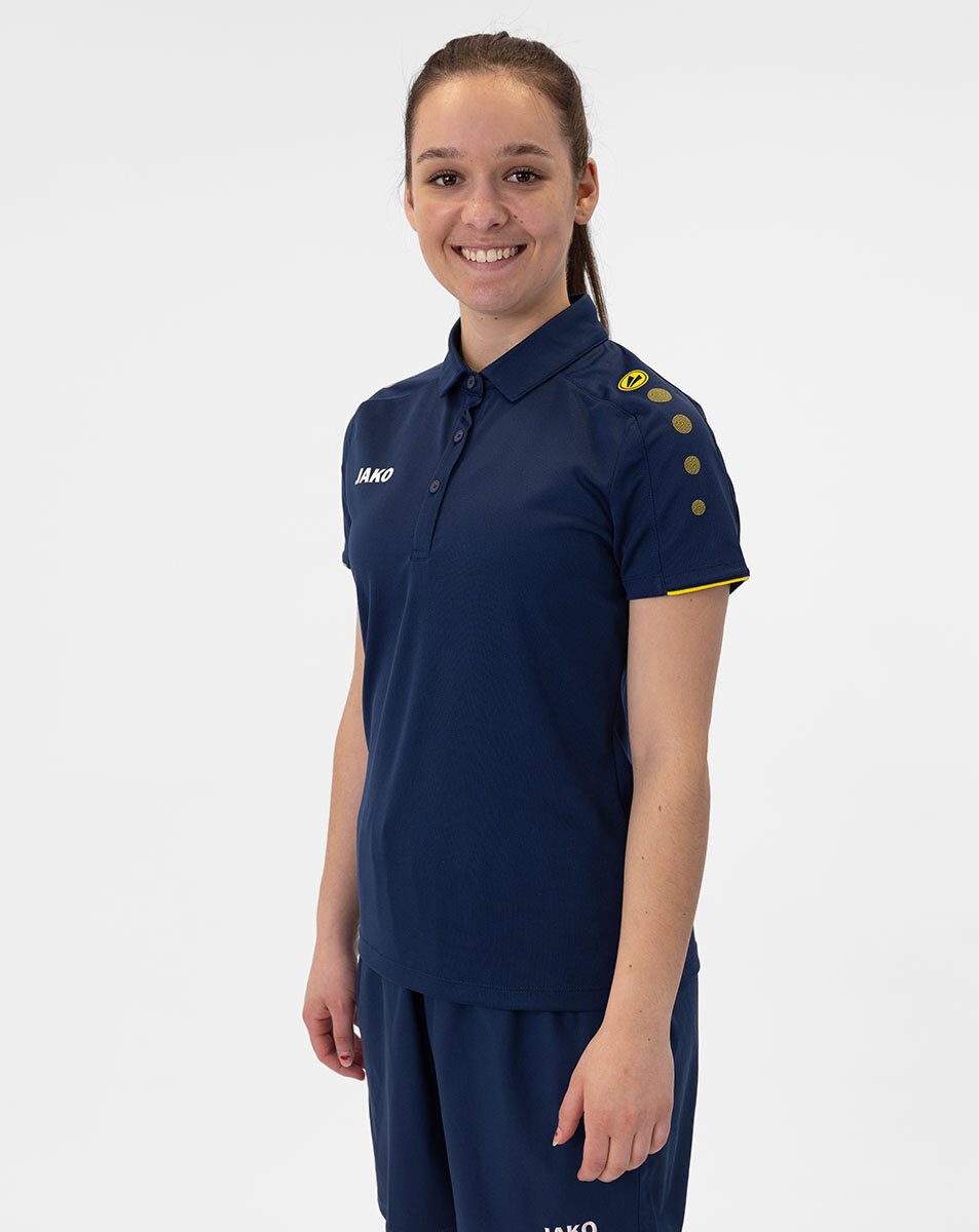 JAKO Damen Polo Classico nightblue/citro 48