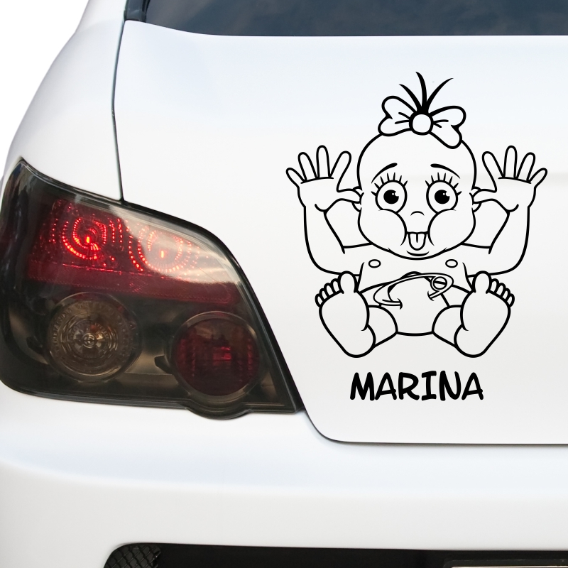 Kfz-Aufkleber - Baby frech (Mädchen)