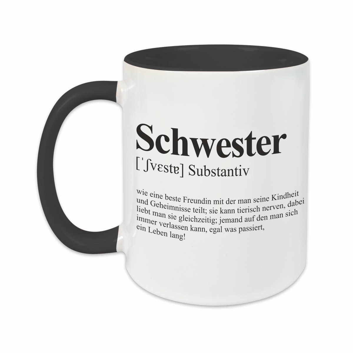 Tasse - Definition Schwester schwarz
