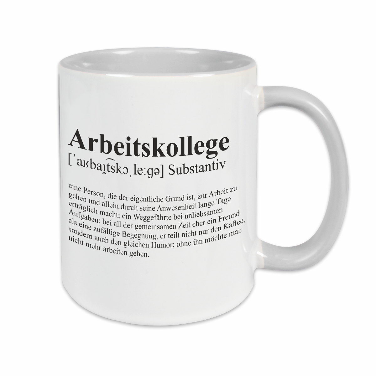 Tasse - Definition Arbeitskollege grau