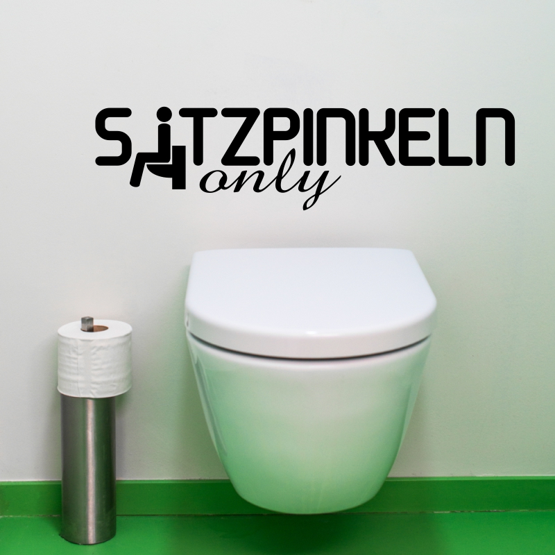 Wandtattoo - Sitzpinkeln only
