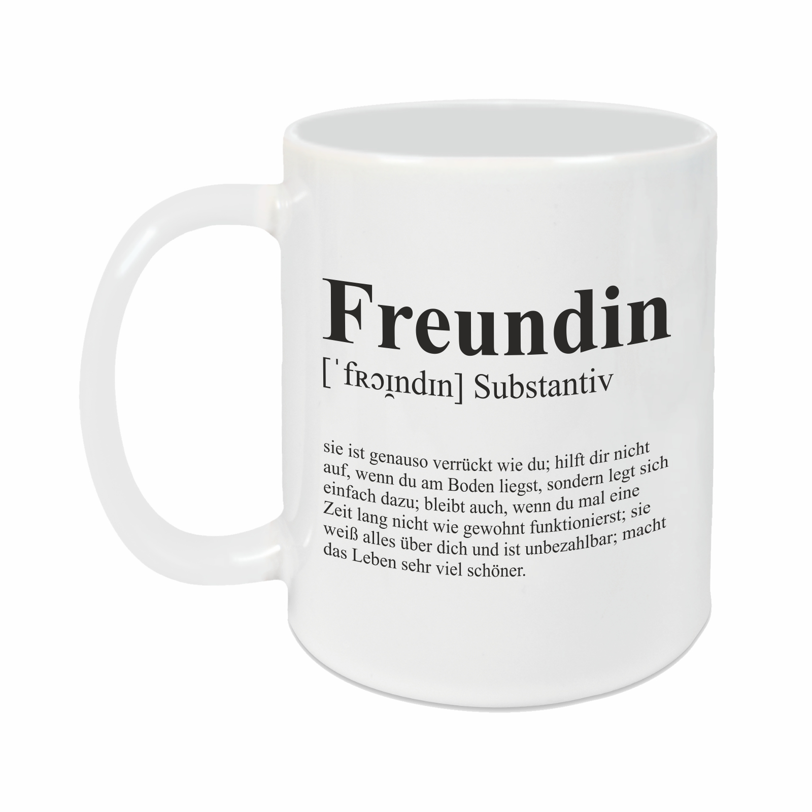 Tasse - Definition Freundin weiß