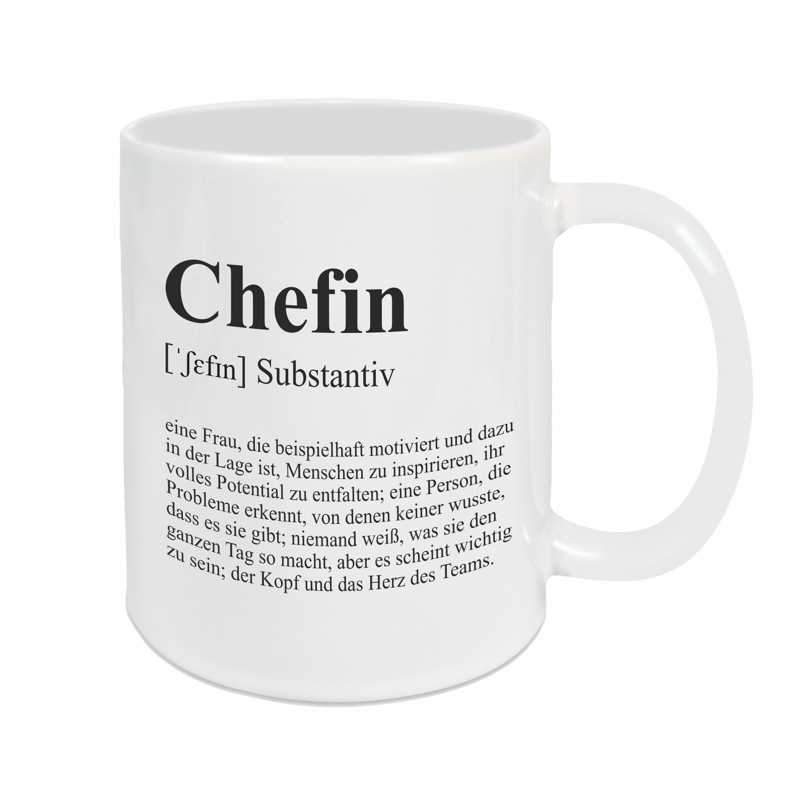 Tasse - Definition Chefin weiß