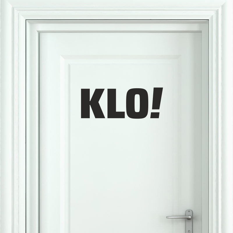 Türaufkleber - Klo!