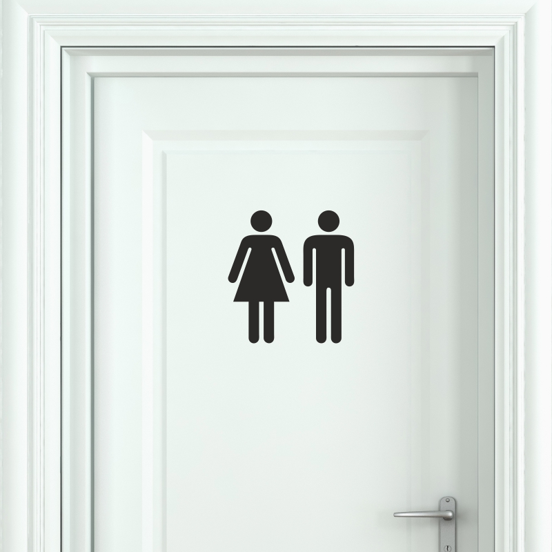 Türaufkleber - WC-Männchen