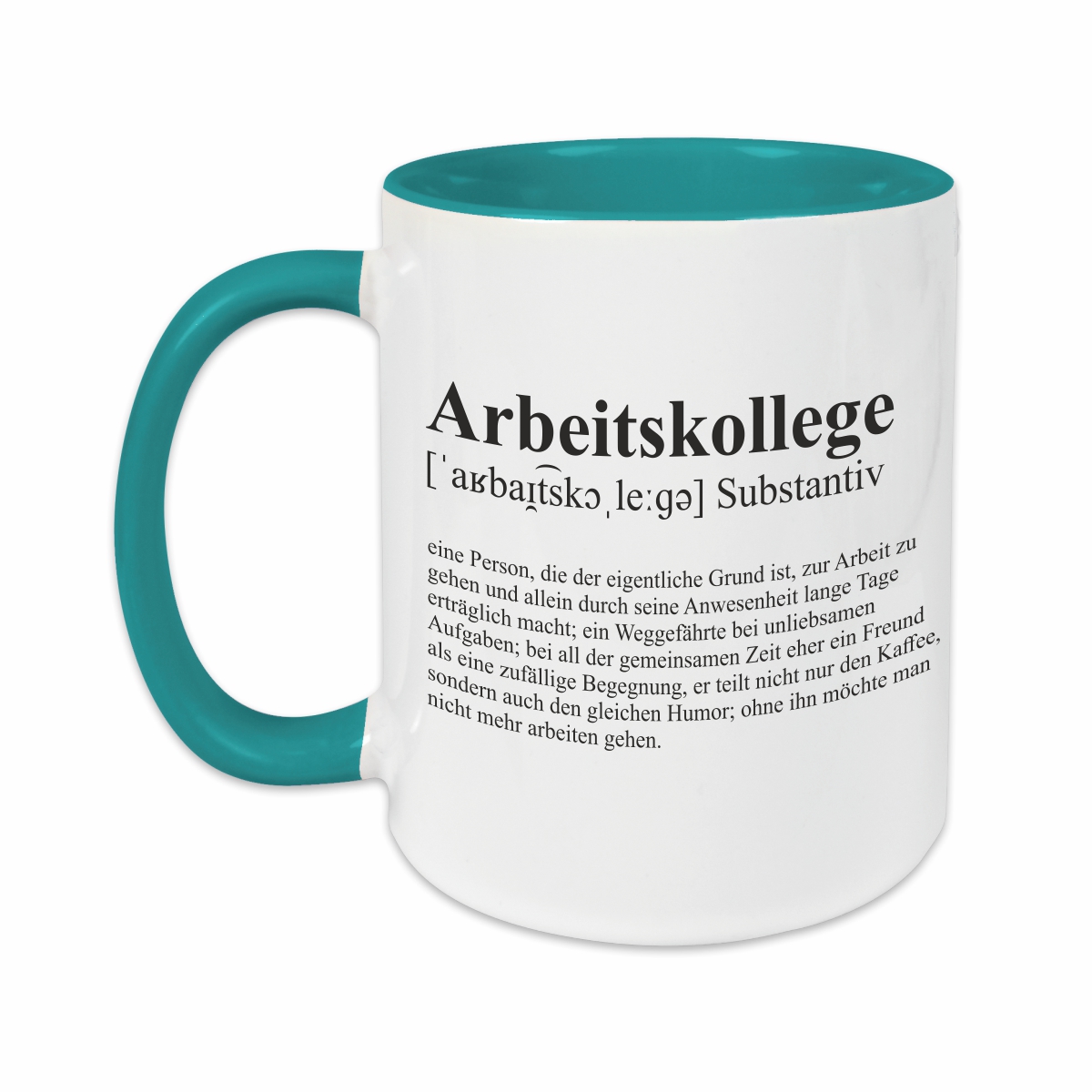 Tasse - Definition Arbeitskollege türkis