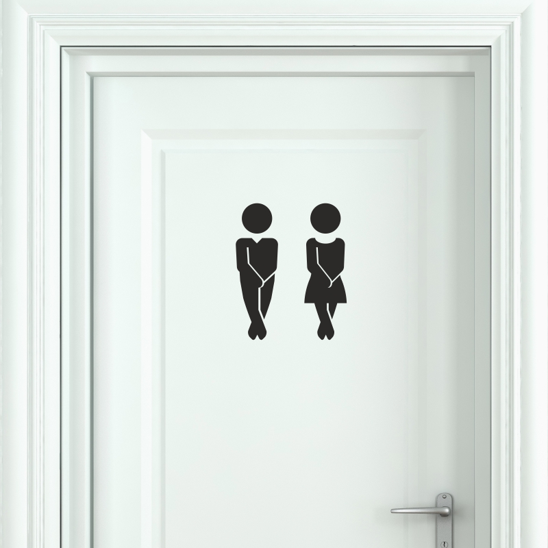 Türaufkleber - WC-Männchen dringend