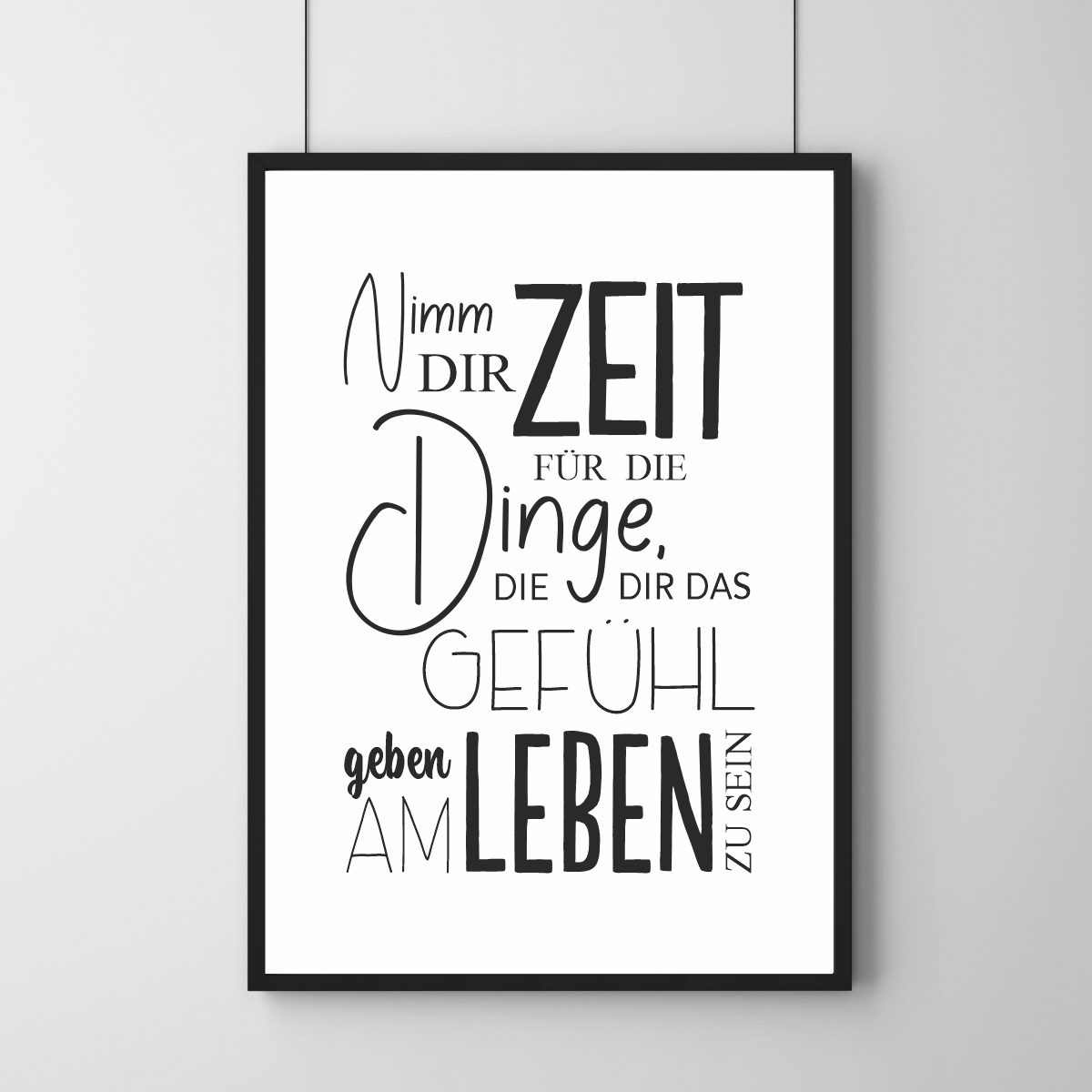 Poster - Nimm dir Zeit 30 x 40 cm