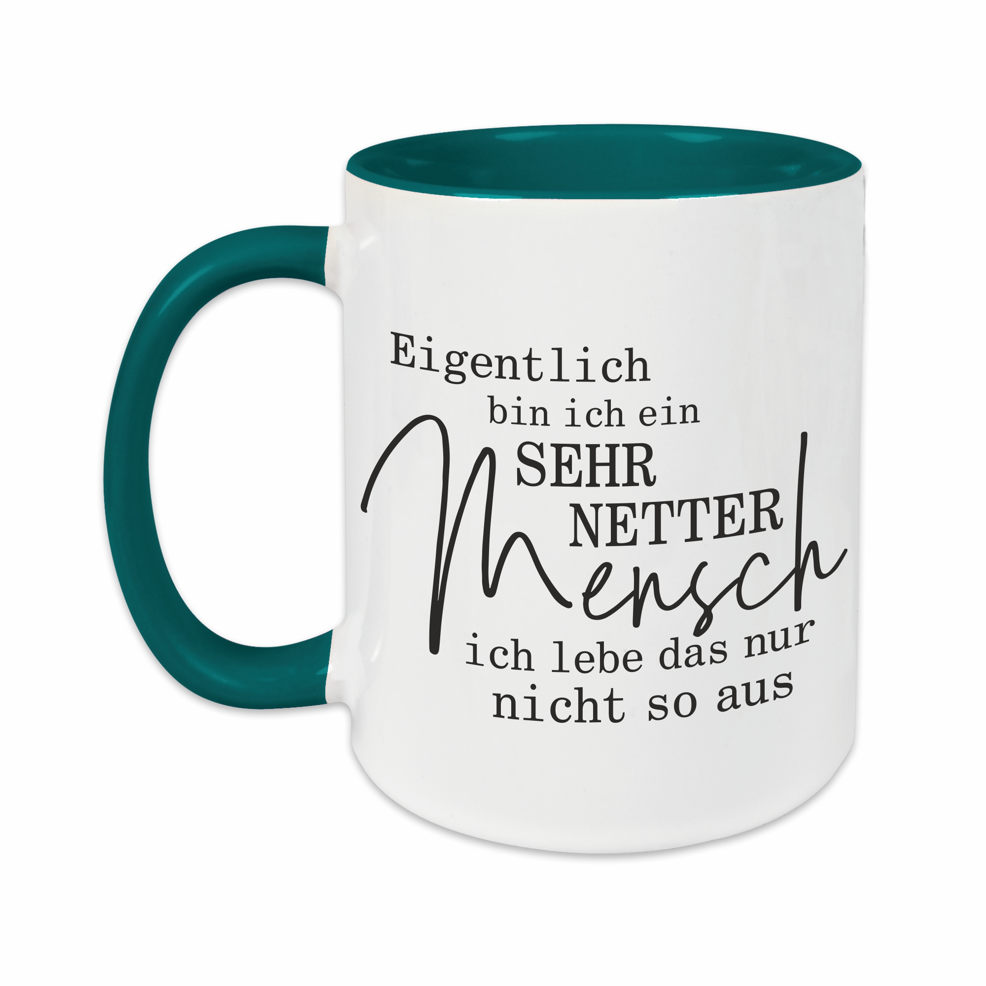 Tasse - Netter Mensch petrol