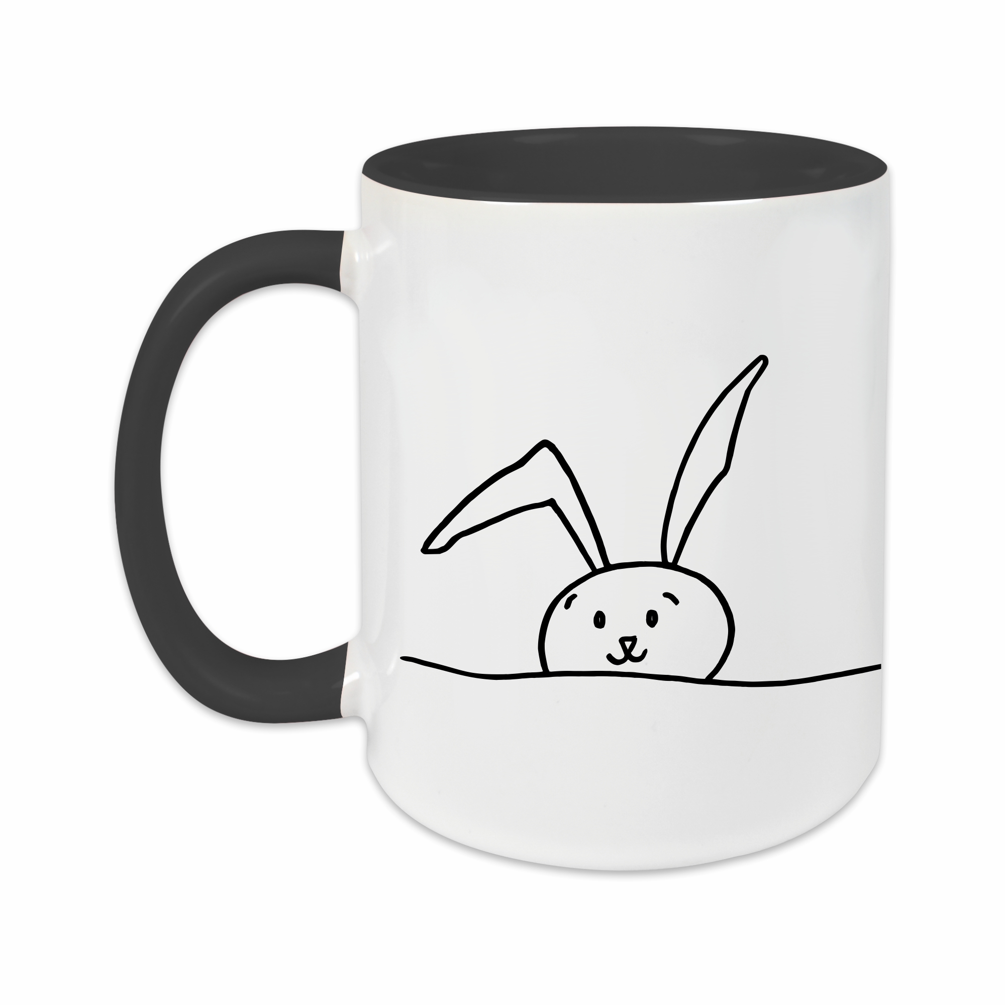 Tasse - Hase schwarz