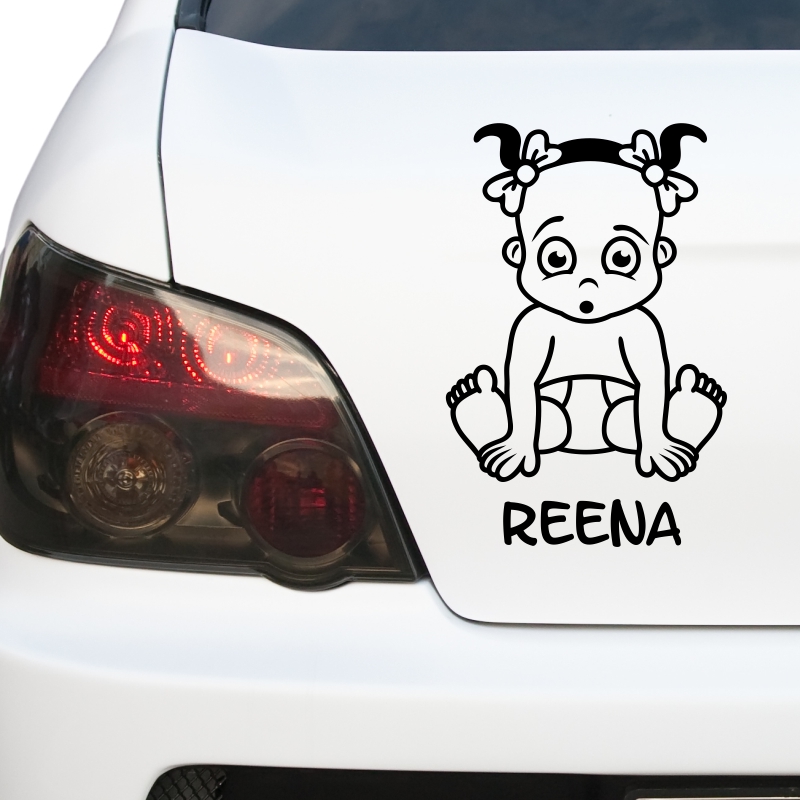 Kfz-Aufkleber - Baby erstaunt (Mädchen)
