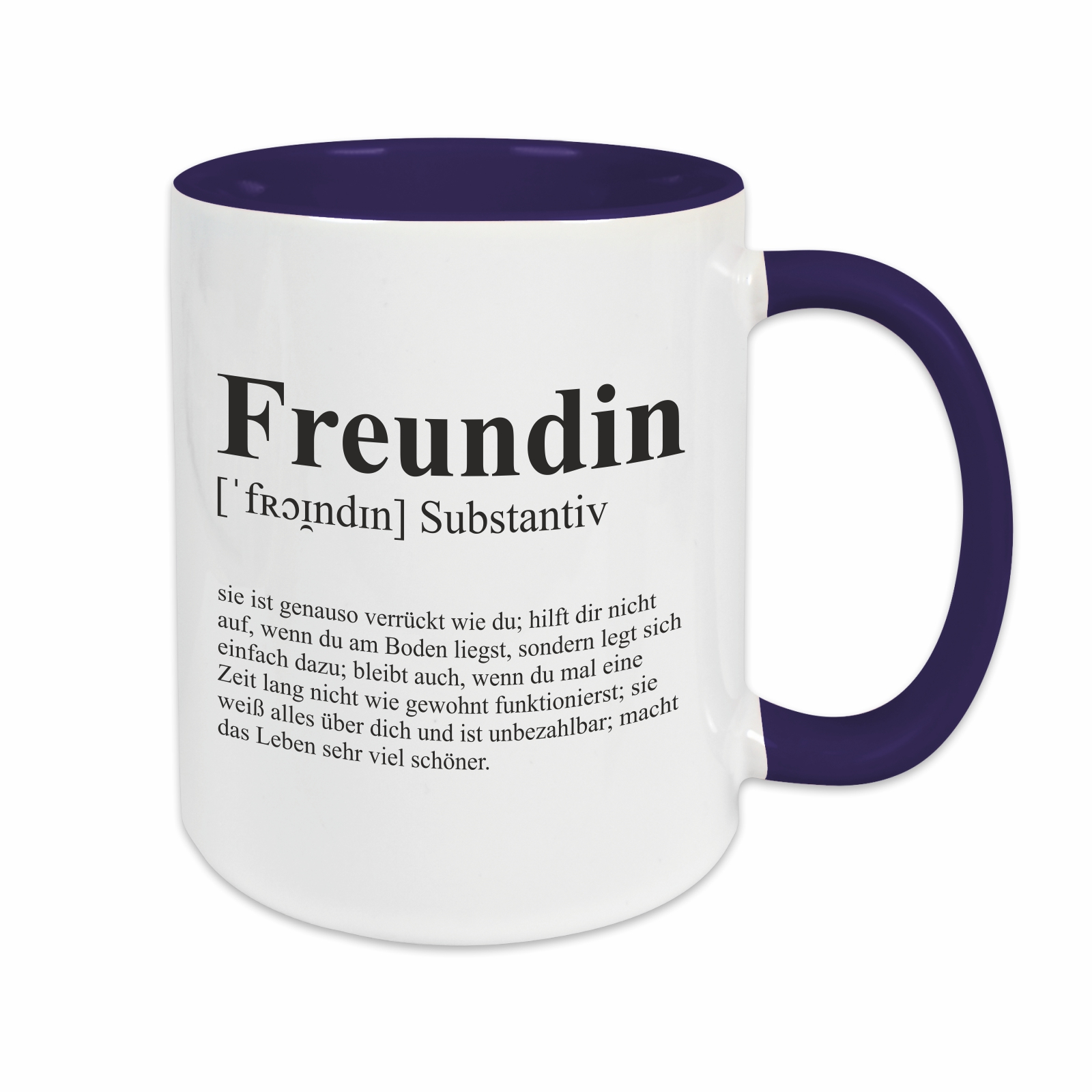 Tasse - Definition Freundin dunkelblau